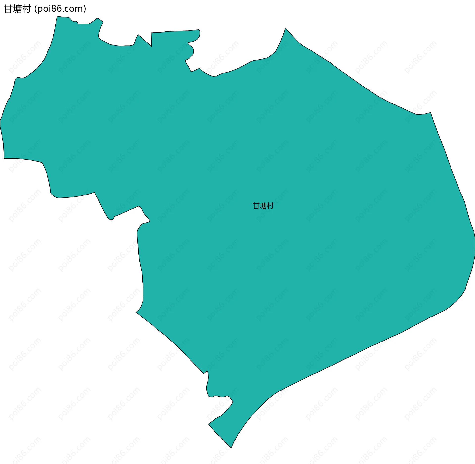 甘塘村边界地图