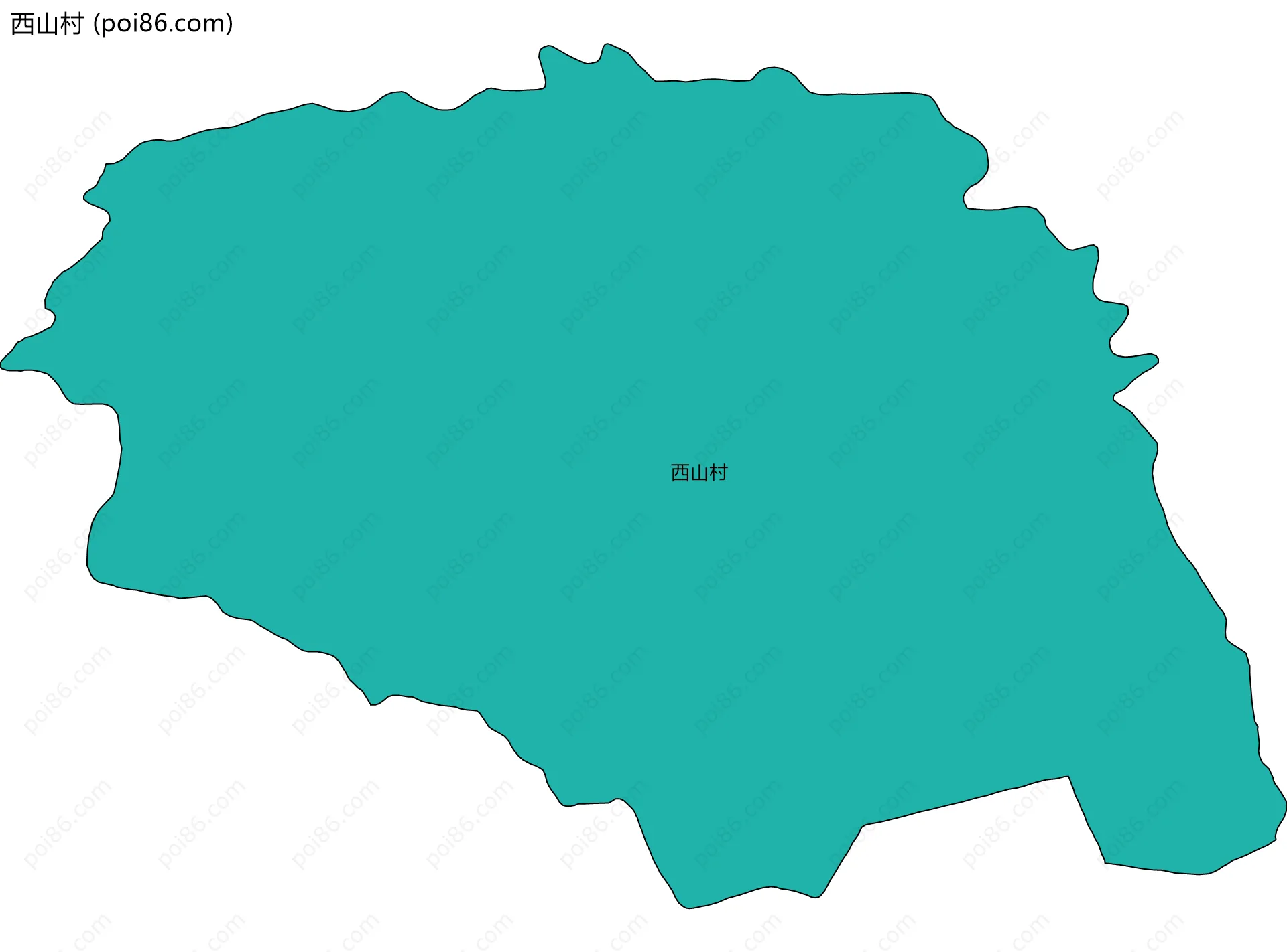 西山村边界地图