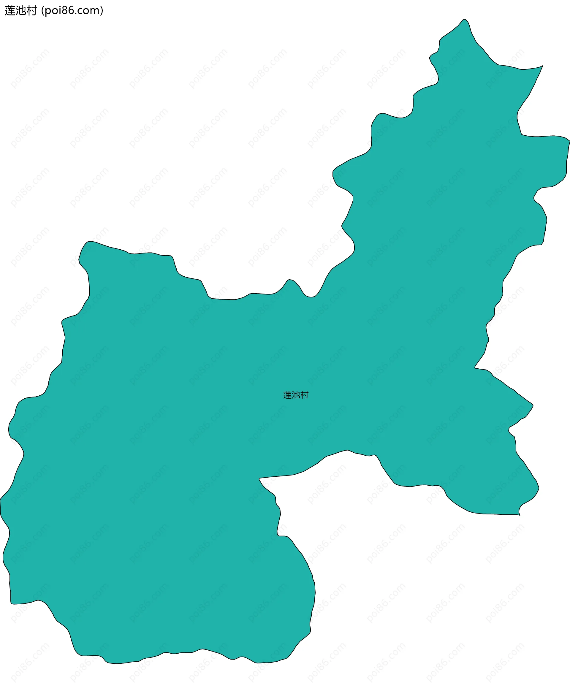 莲池村边界地图