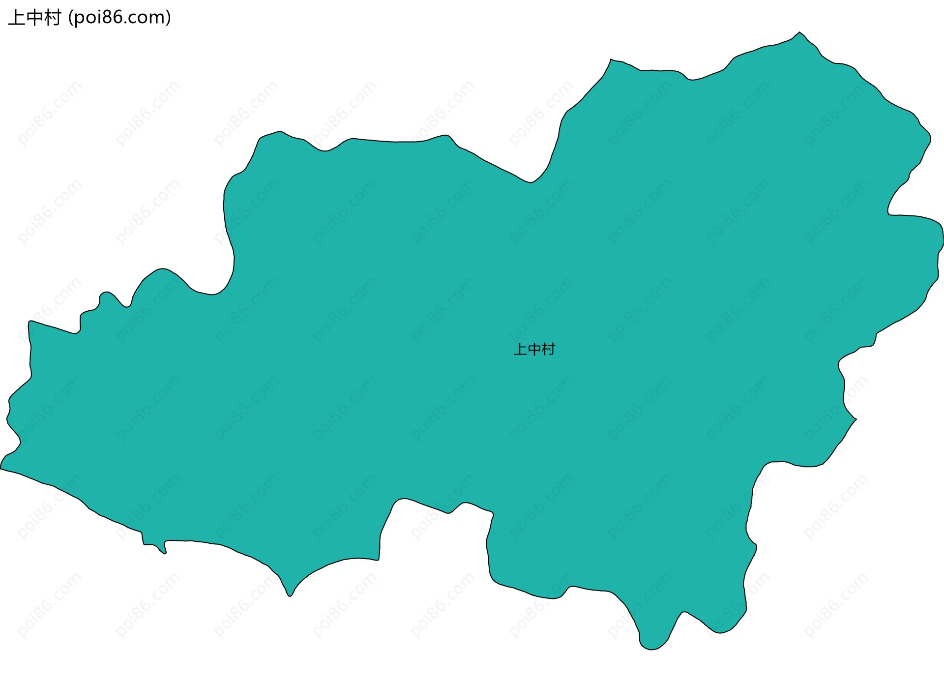上中村边界地图