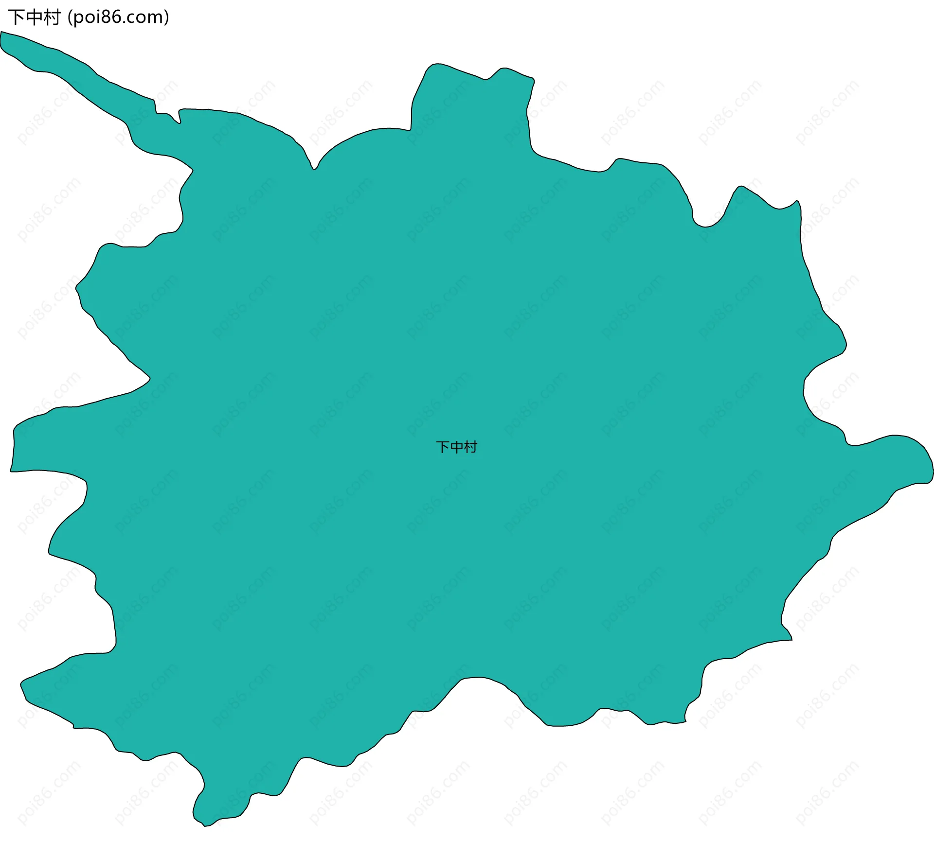 下中村边界地图