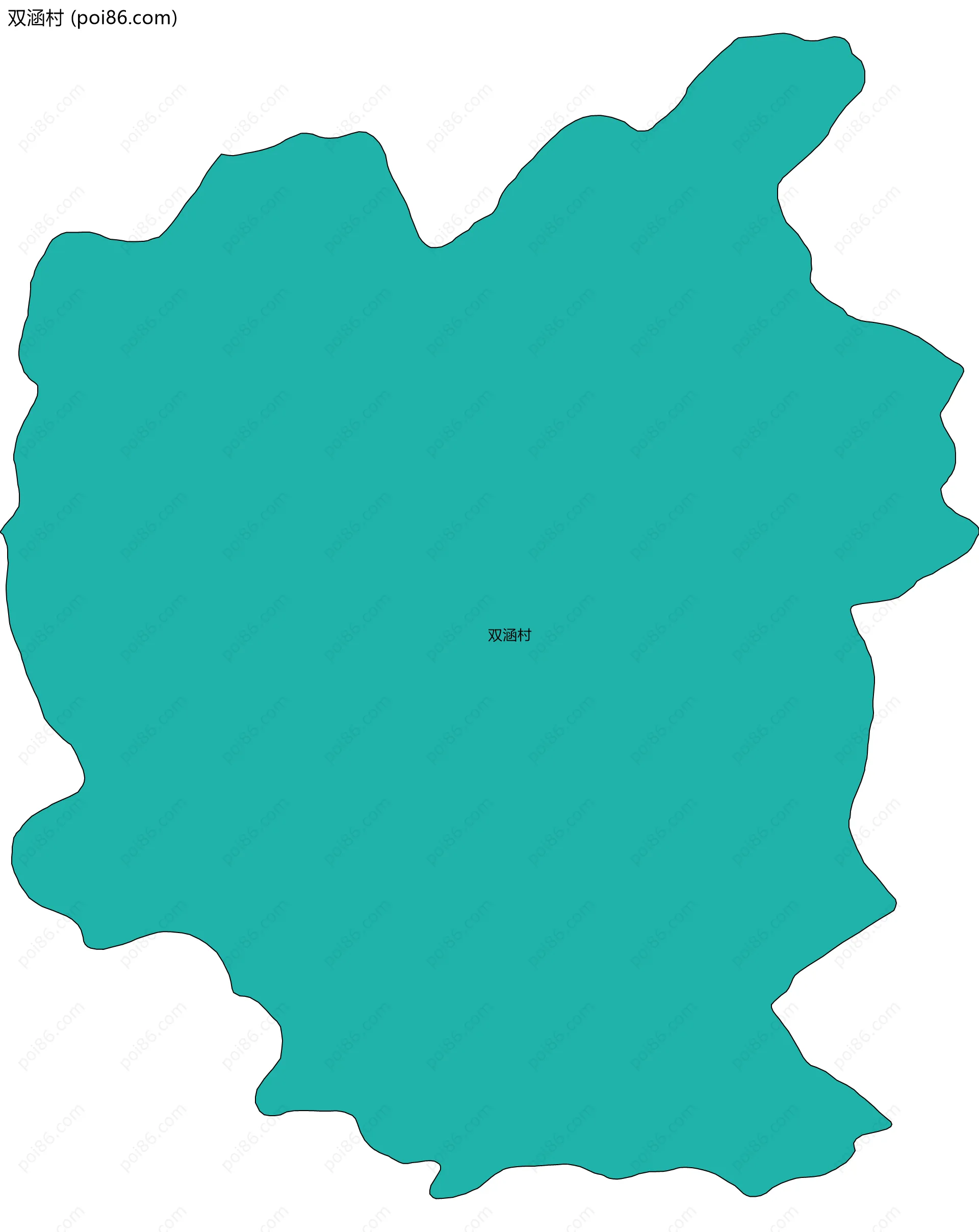 双涵村边界地图