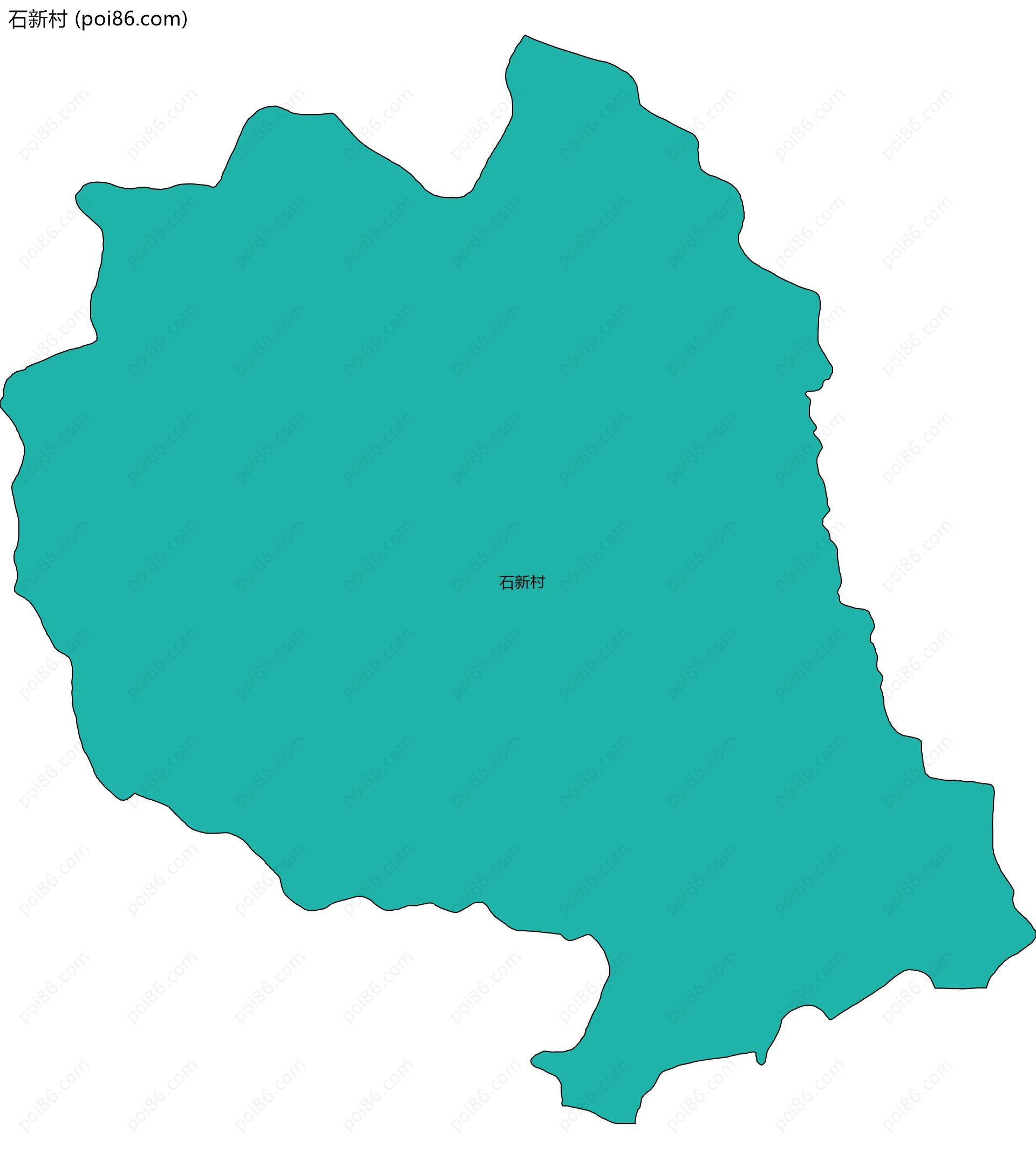 石新村边界地图