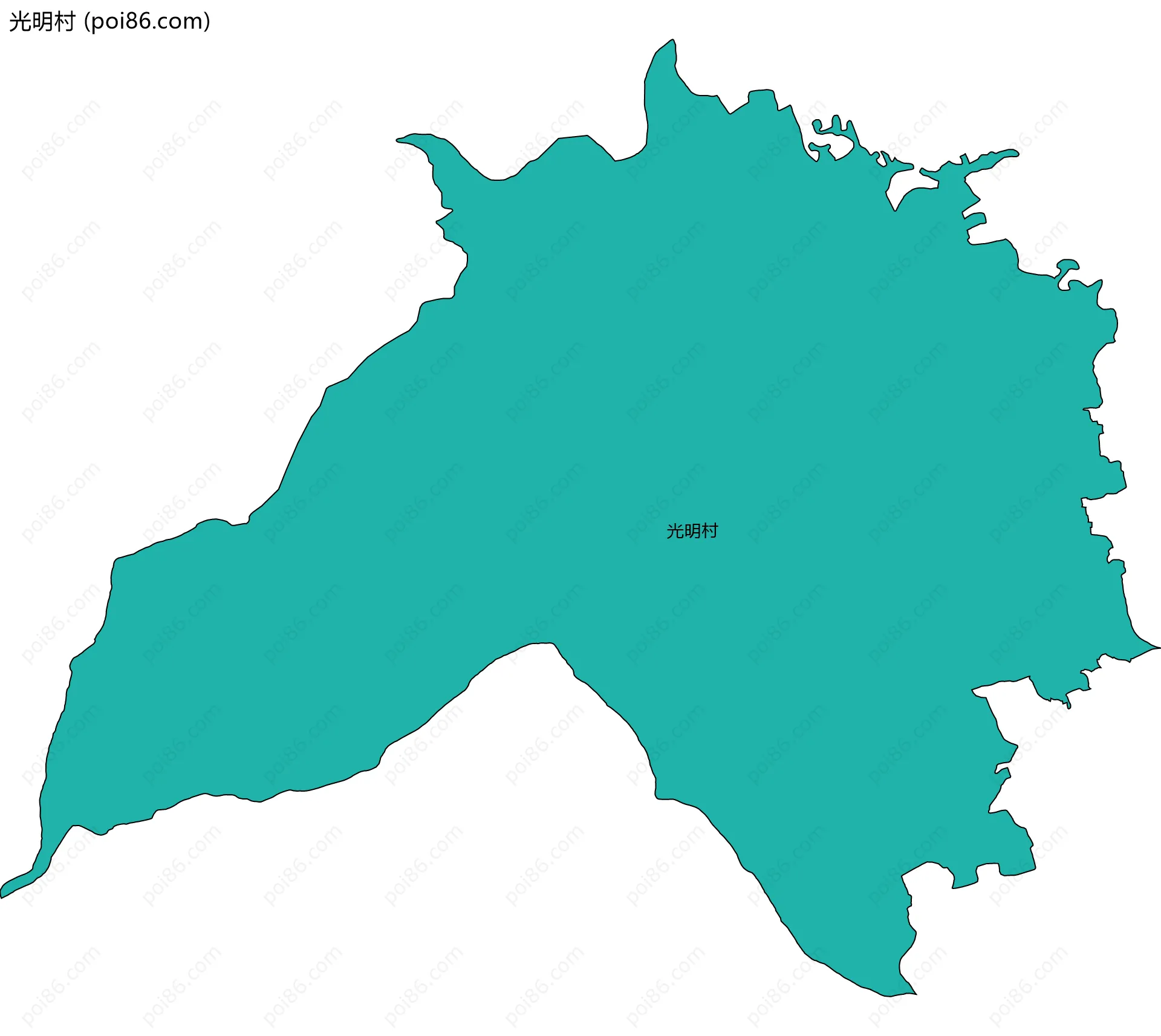 光明村边界地图