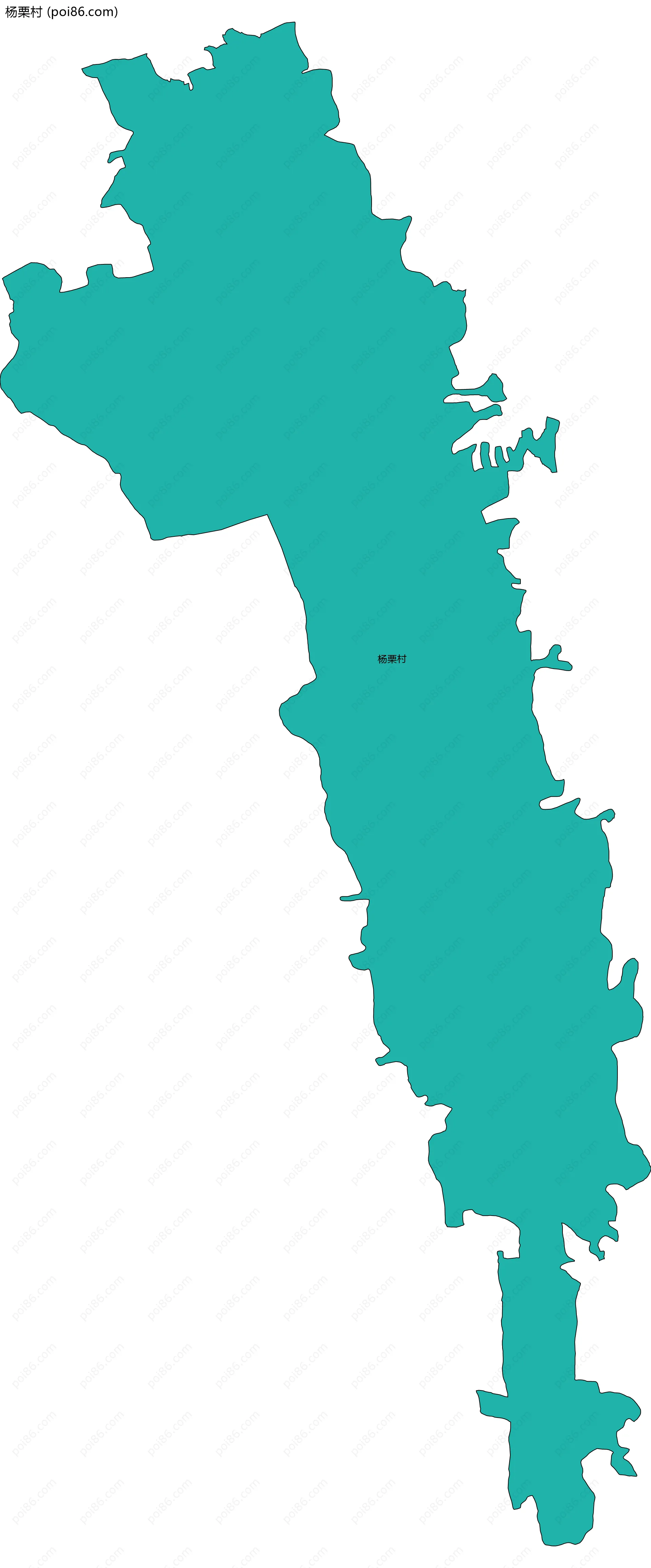 杨栗村边界地图