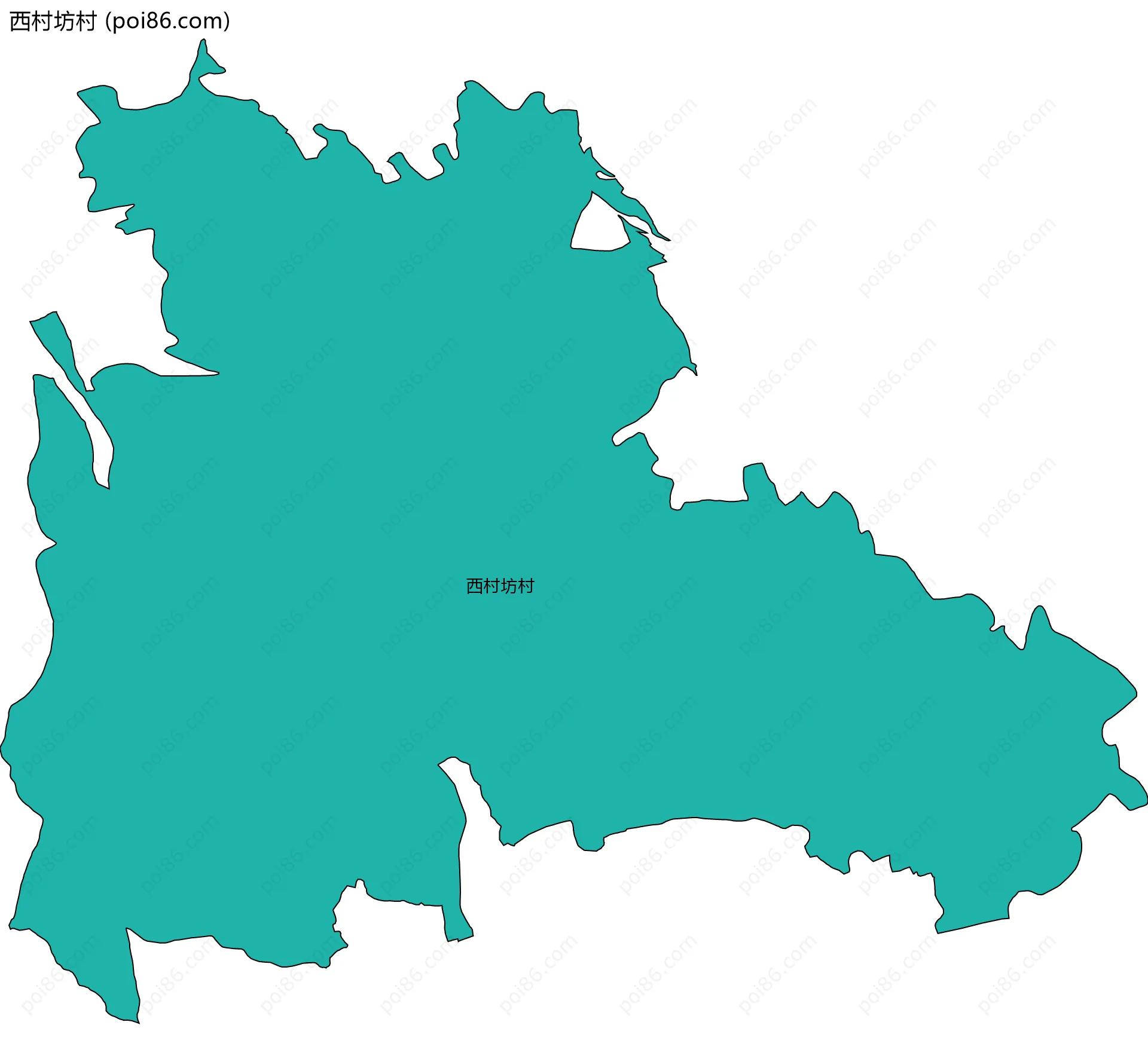 西村坊村边界地图