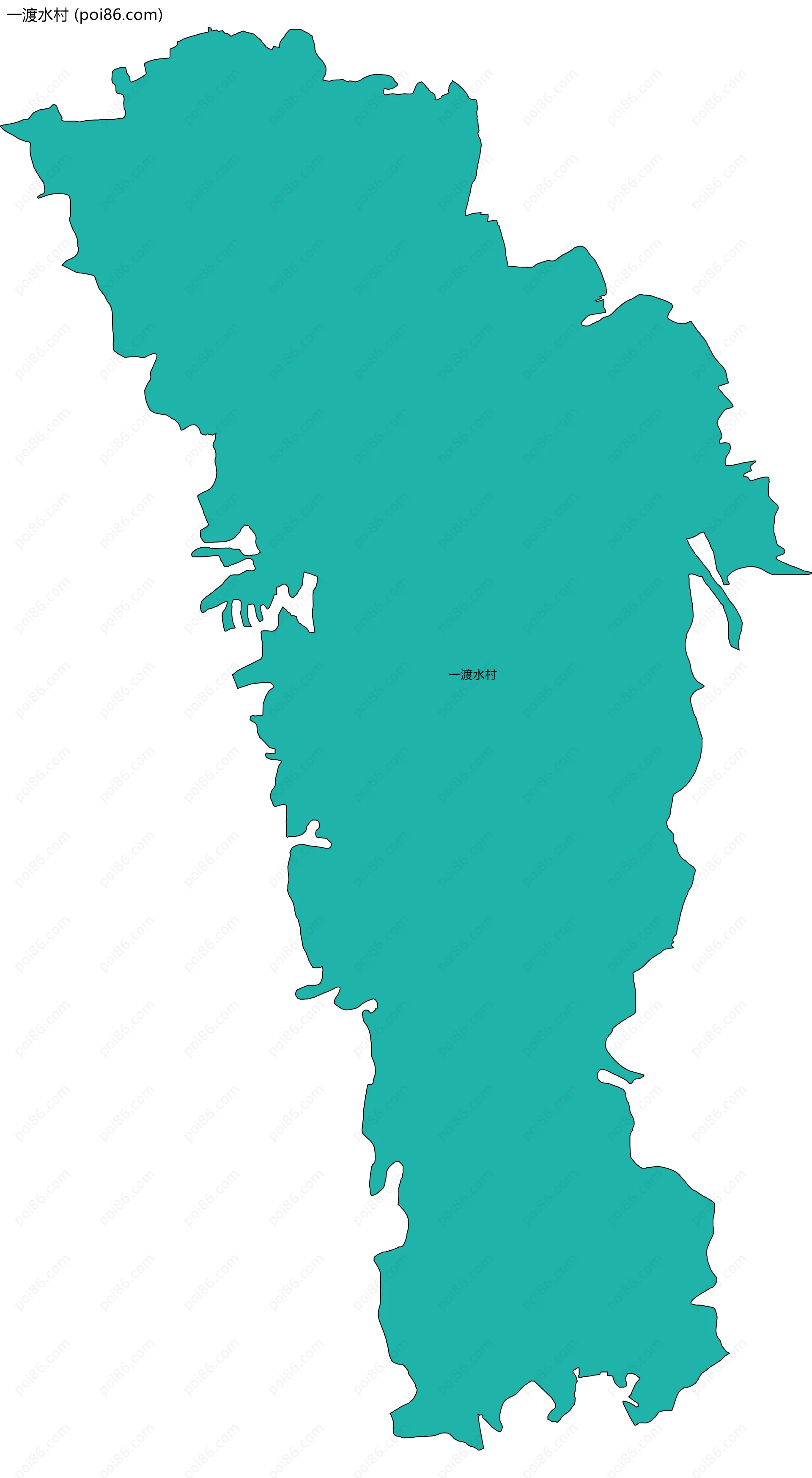 一渡水村边界地图