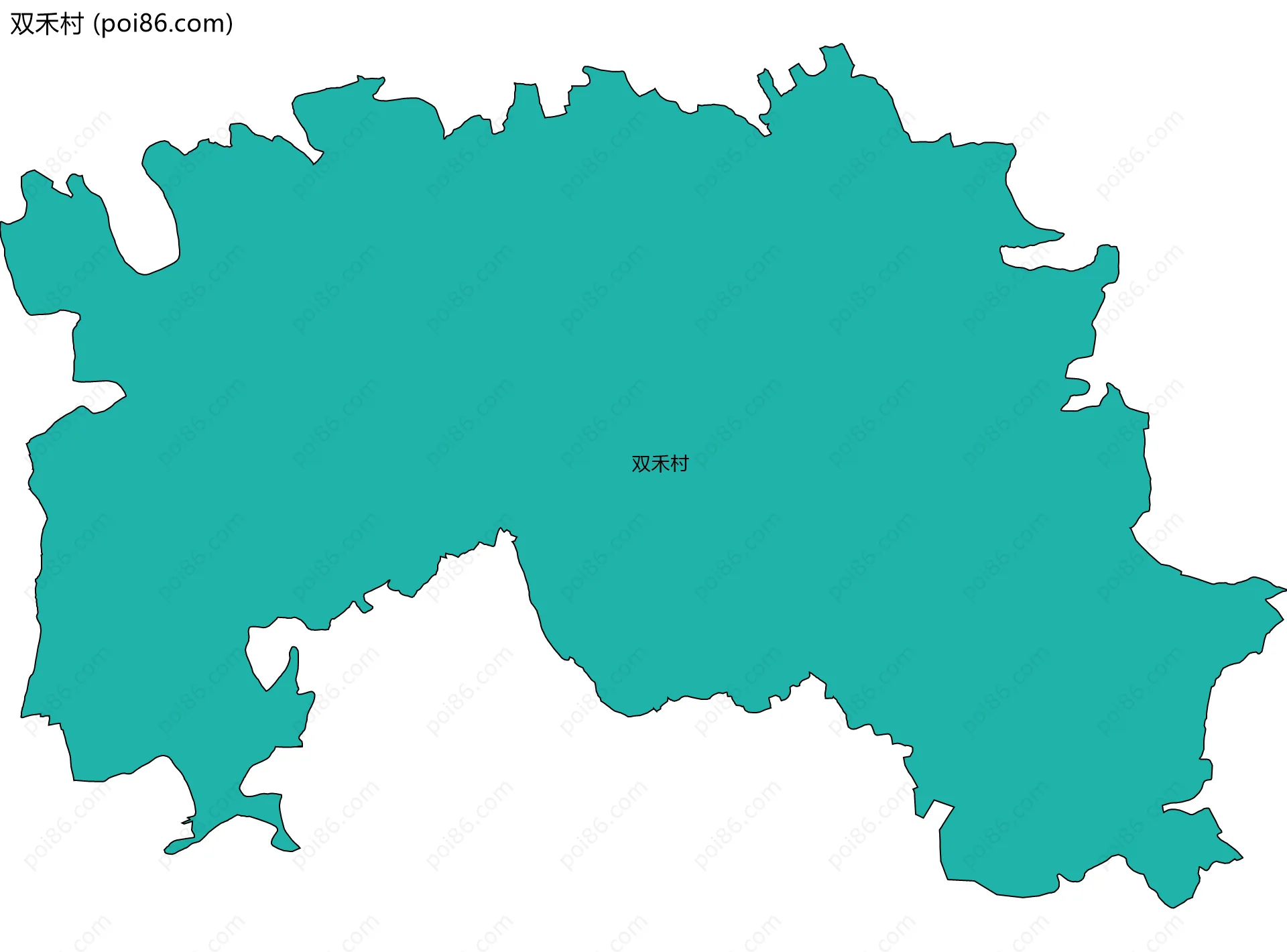 双禾村边界地图