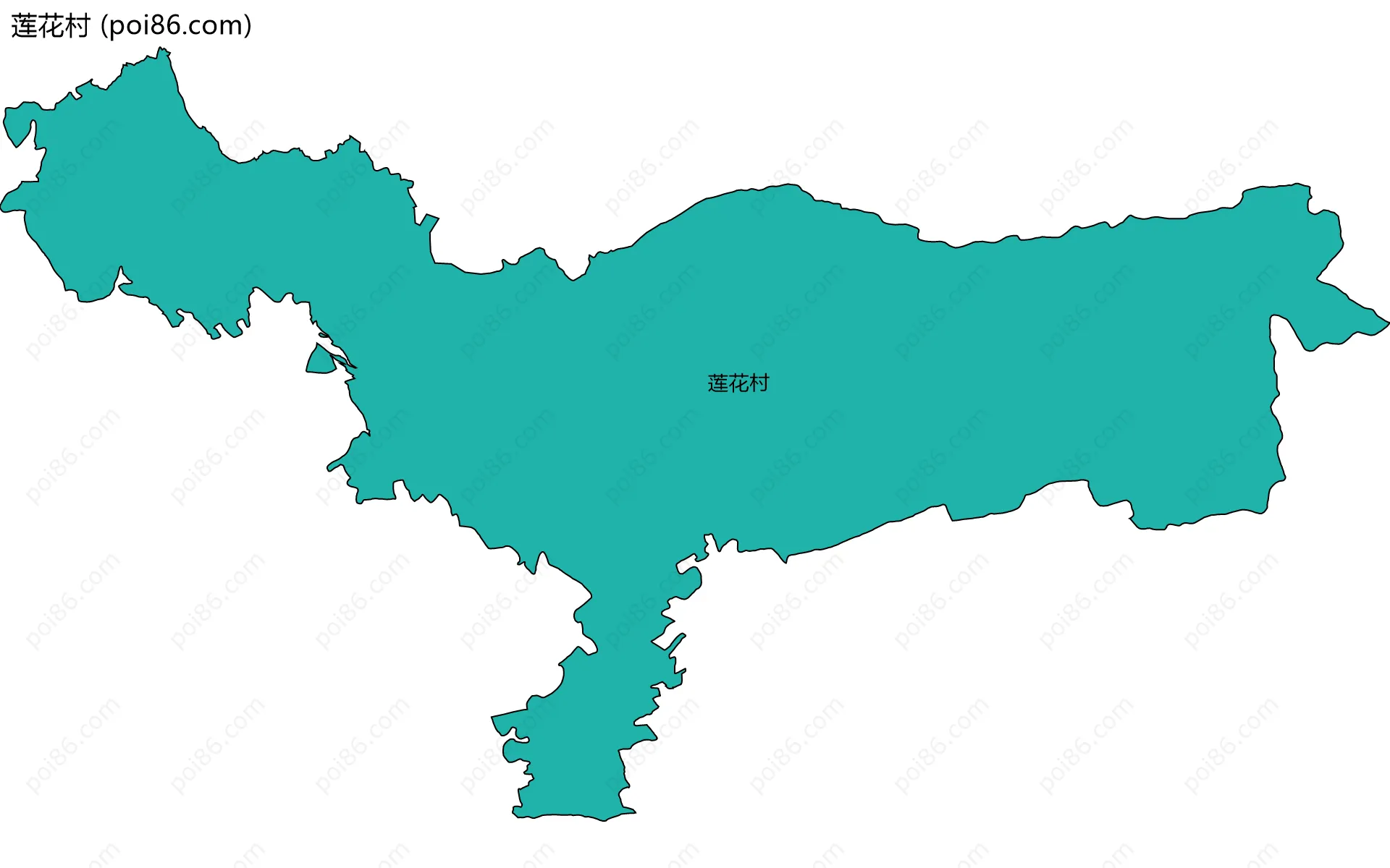 莲花村边界地图