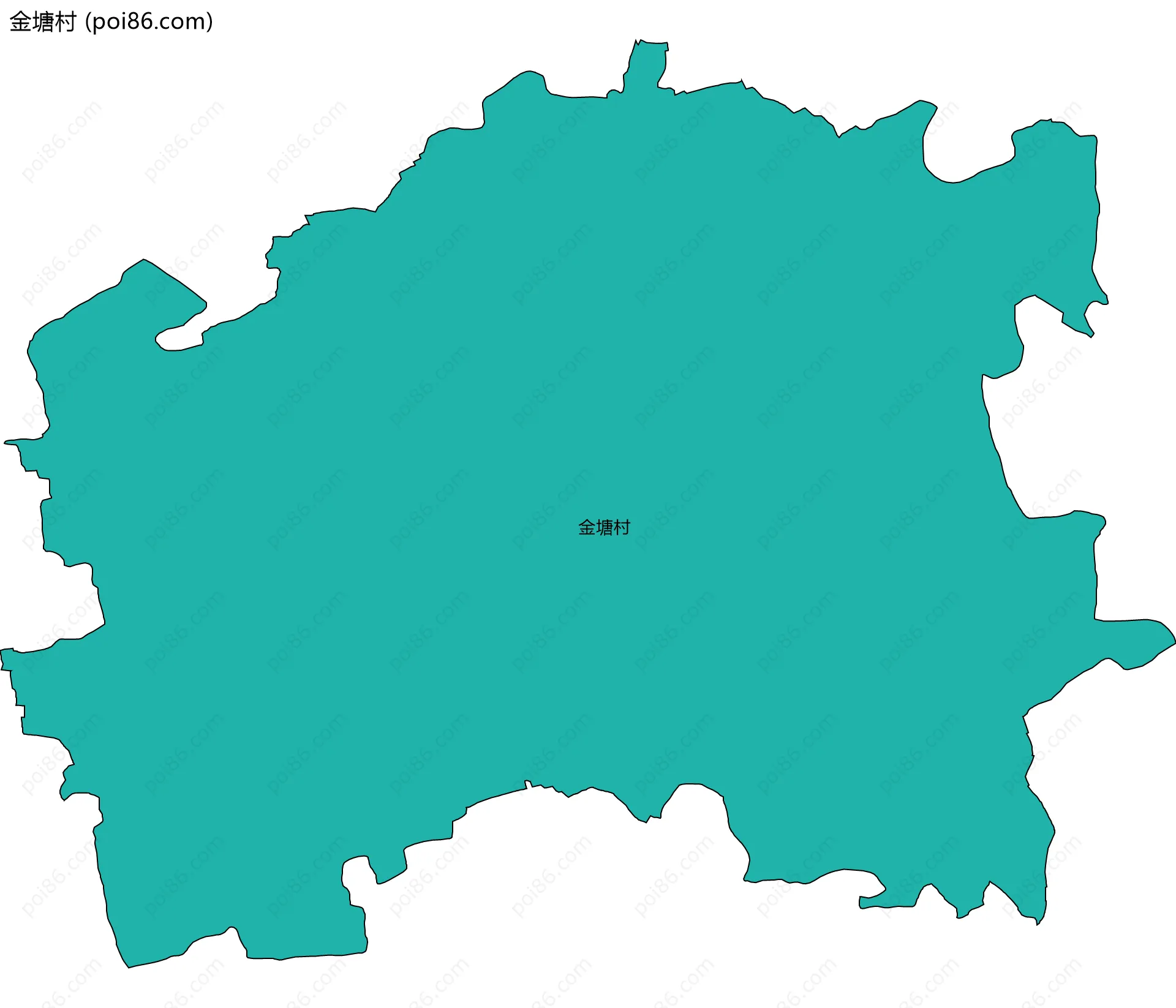 金塘村边界地图