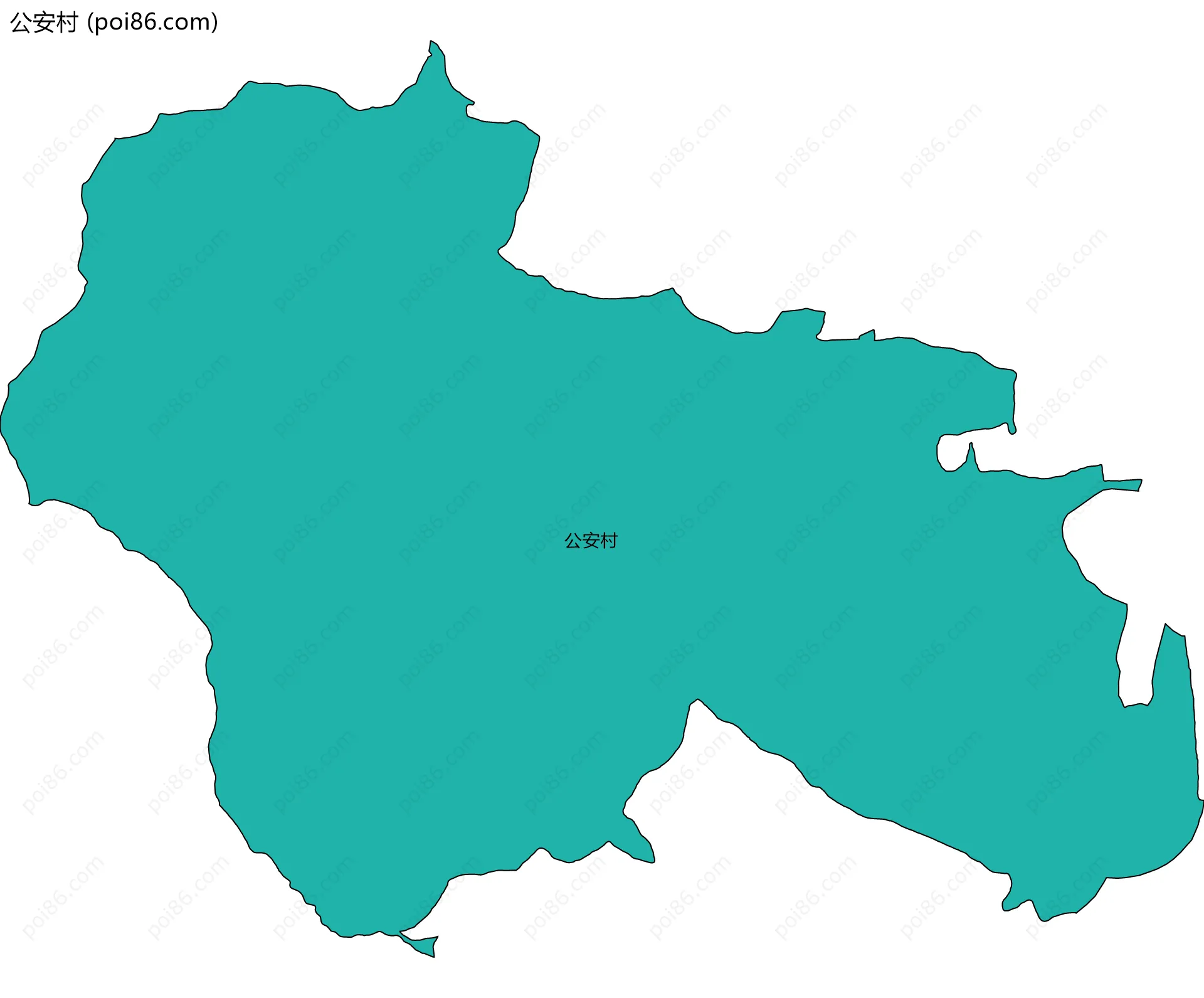 公安村边界地图