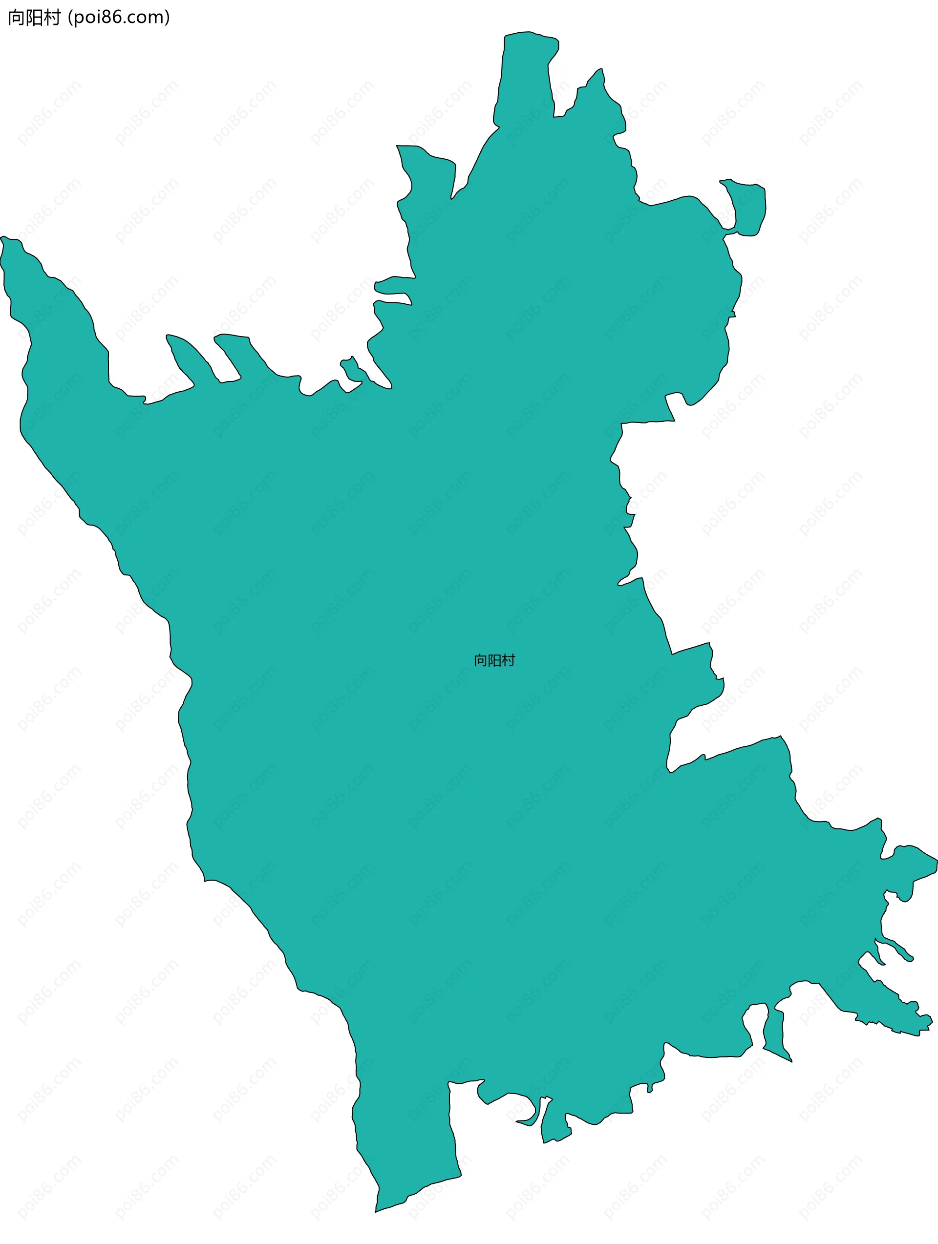 向阳村边界地图