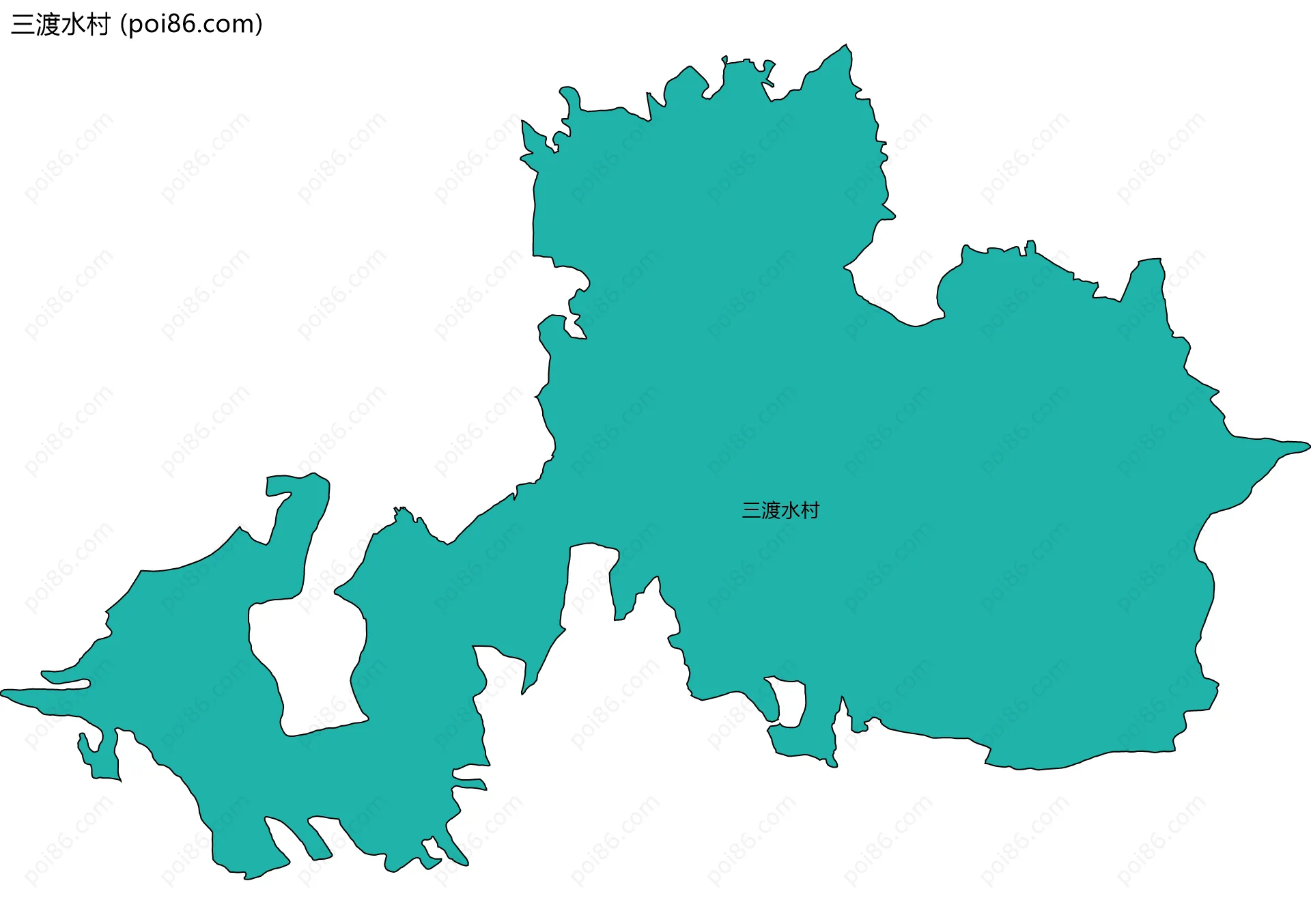 三渡水村边界地图