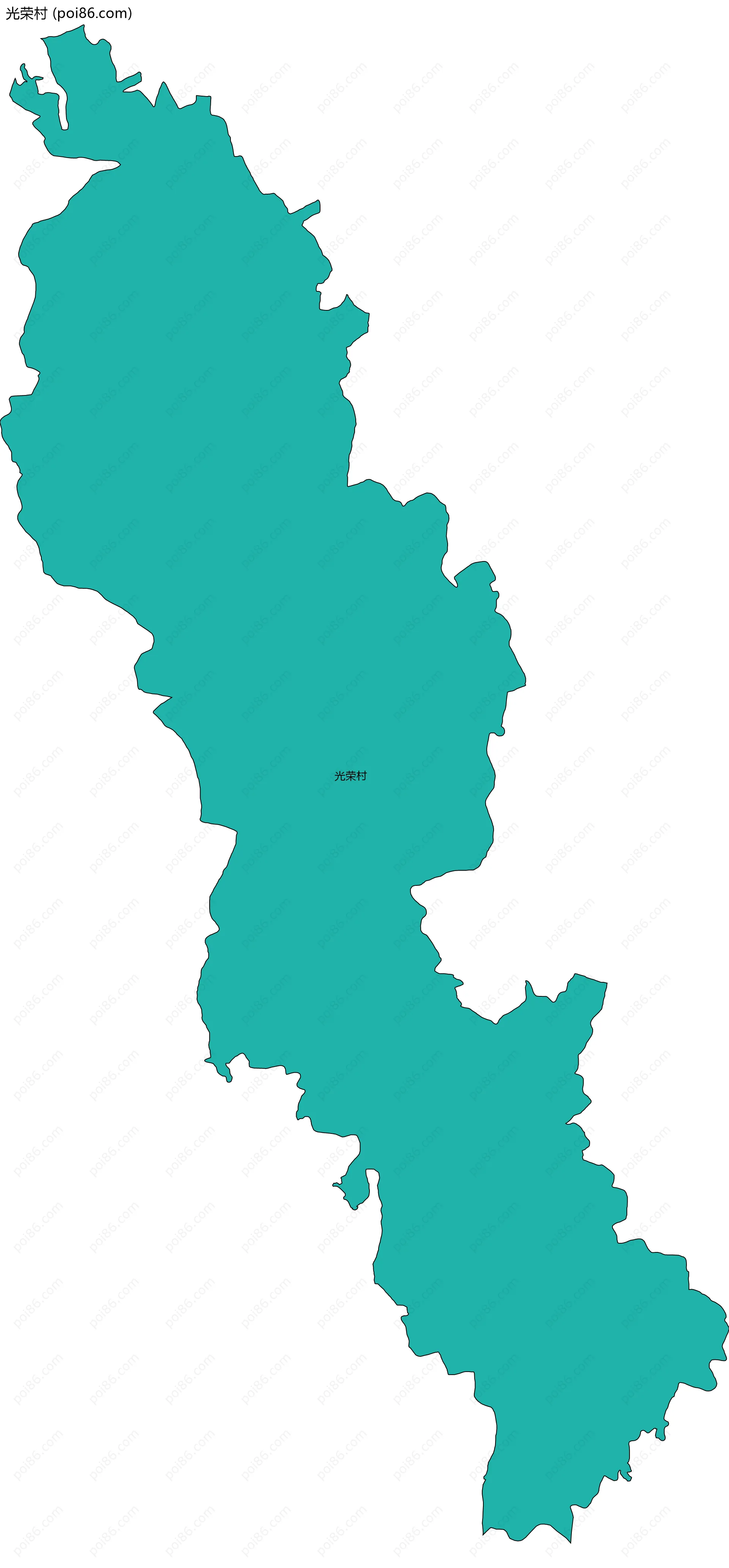 光荣村边界地图