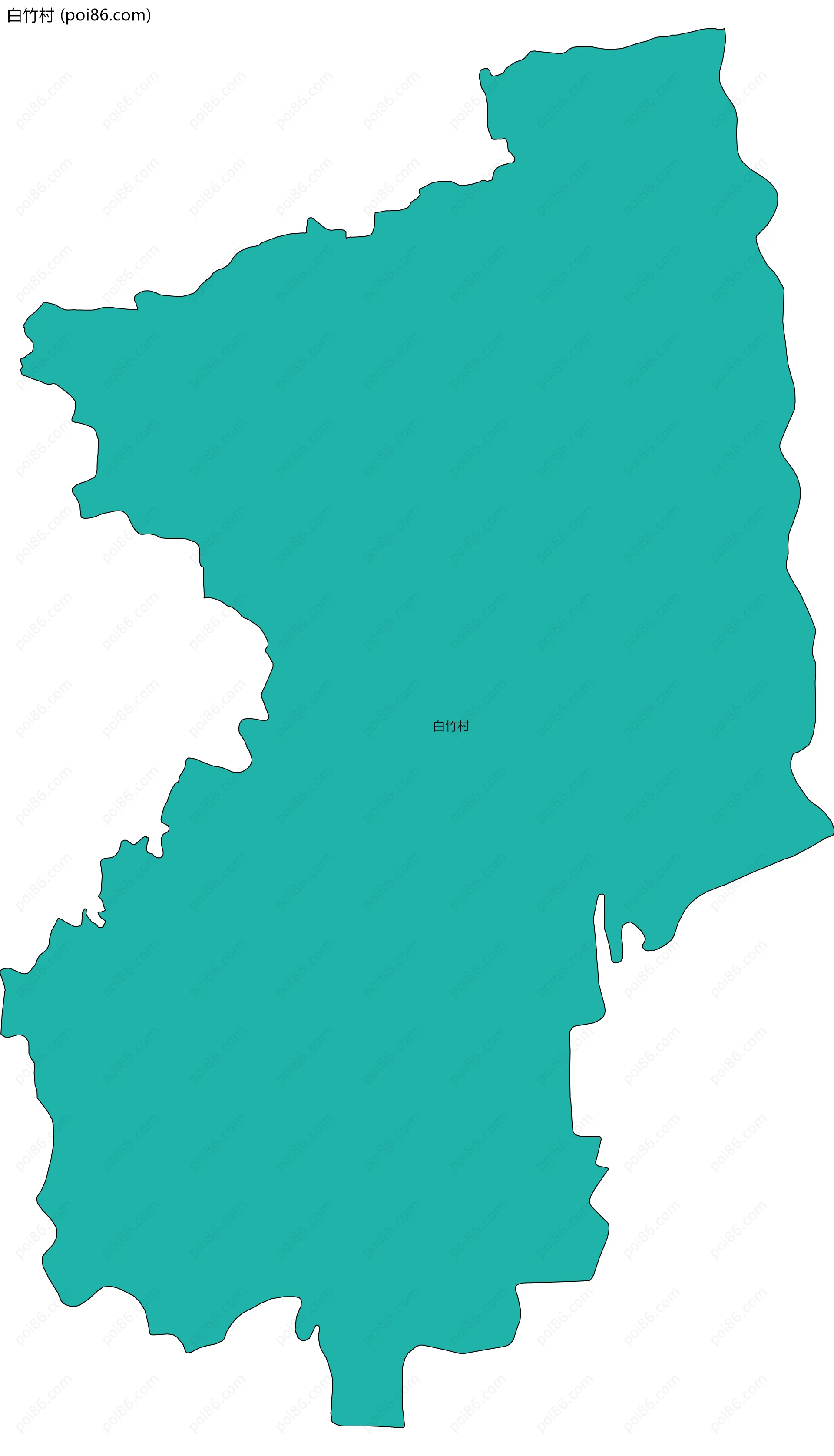 白竹村边界地图