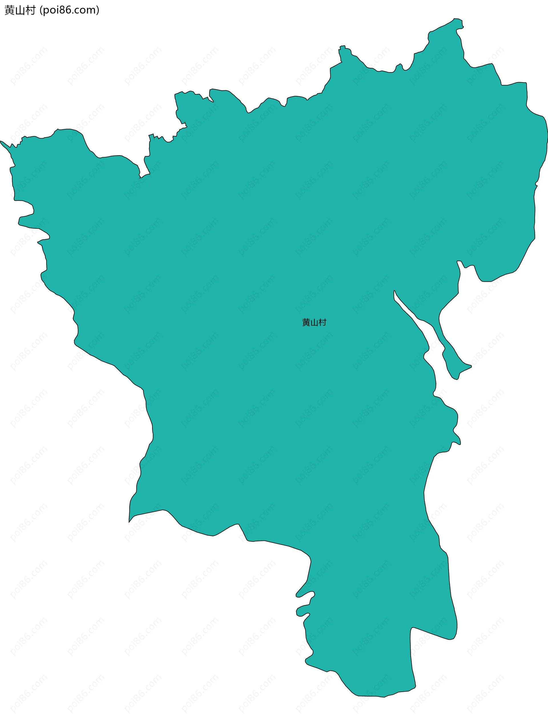 黄山村边界地图