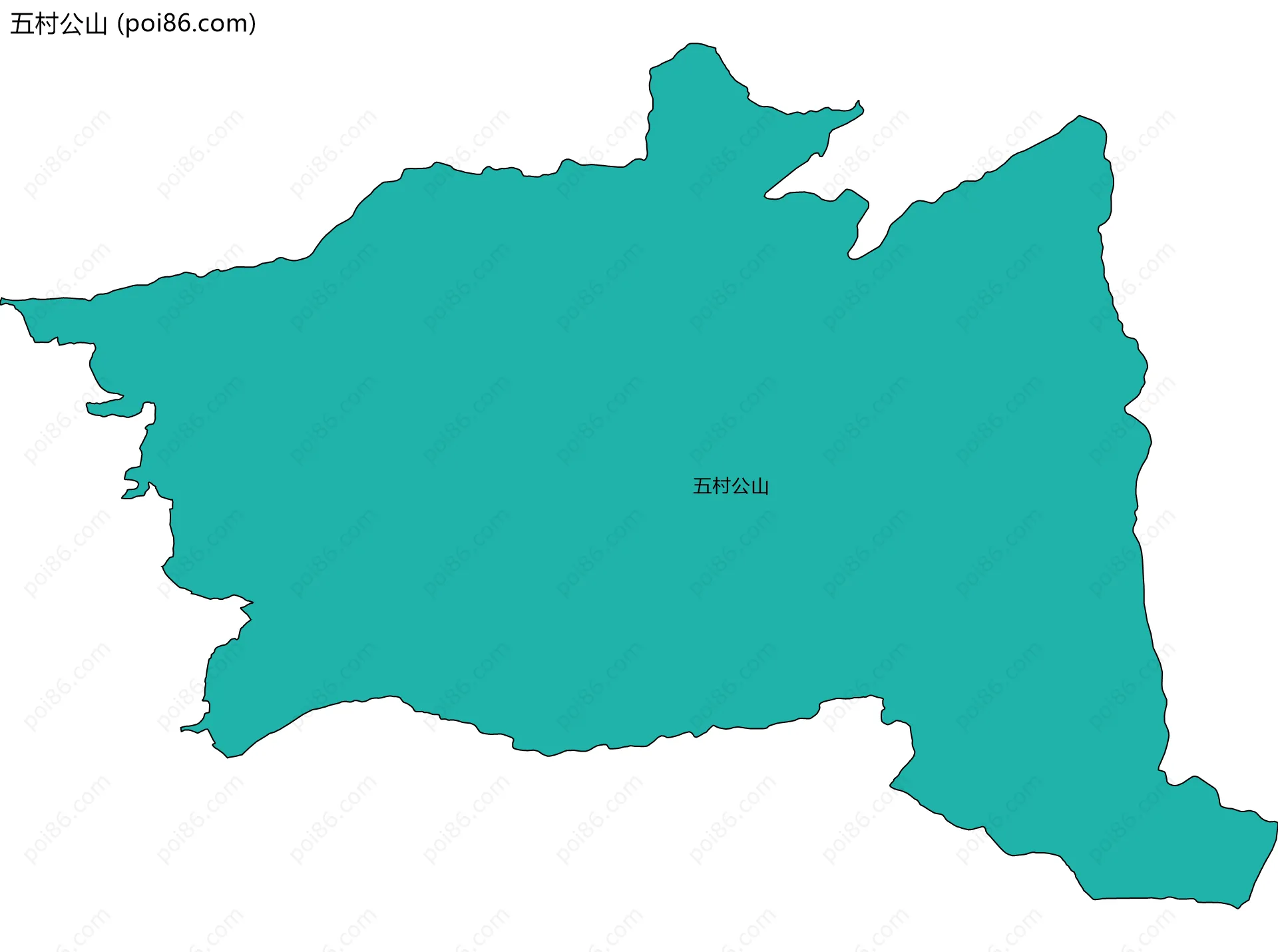 五村公山边界地图