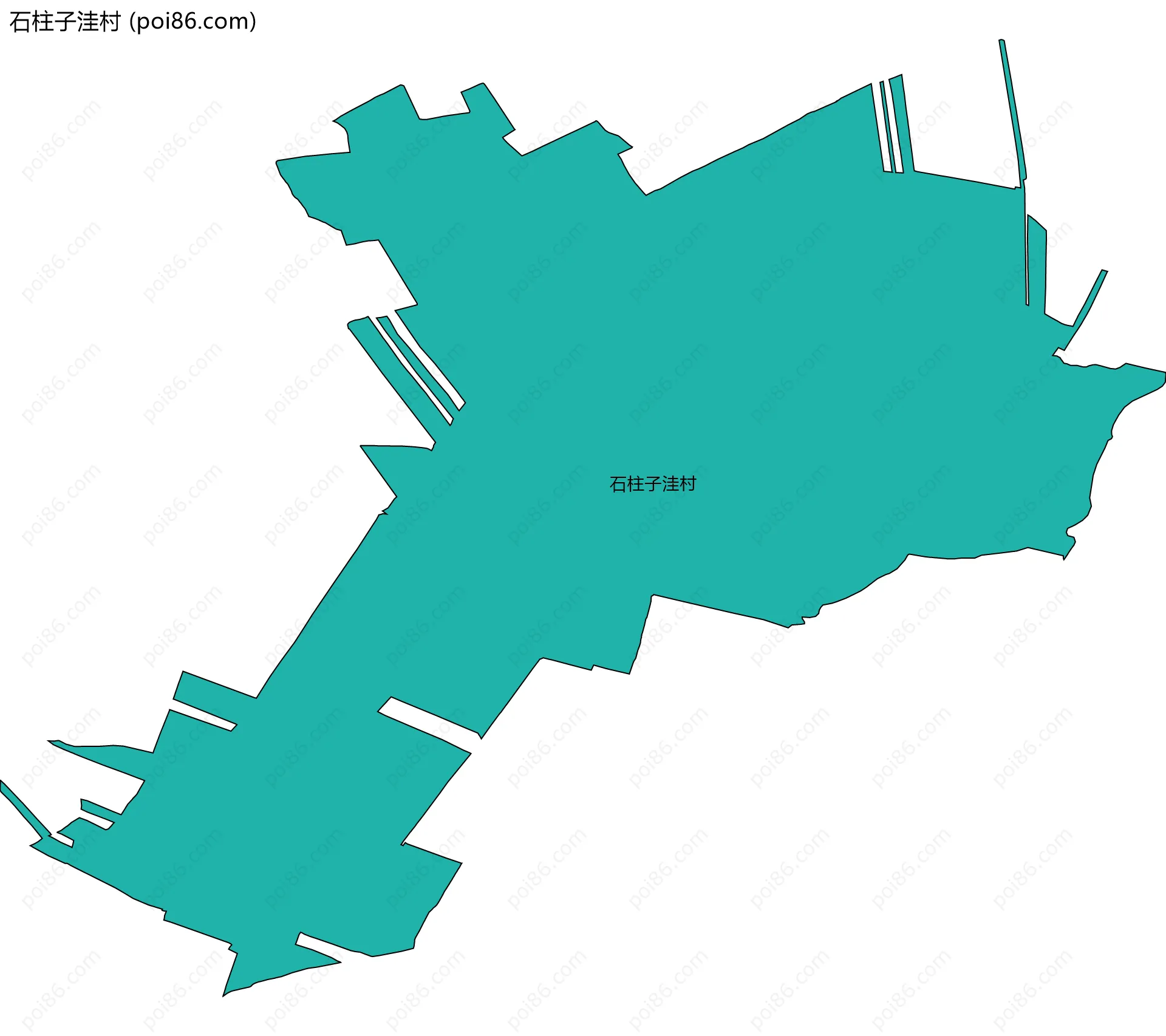 石柱子洼村边界地图