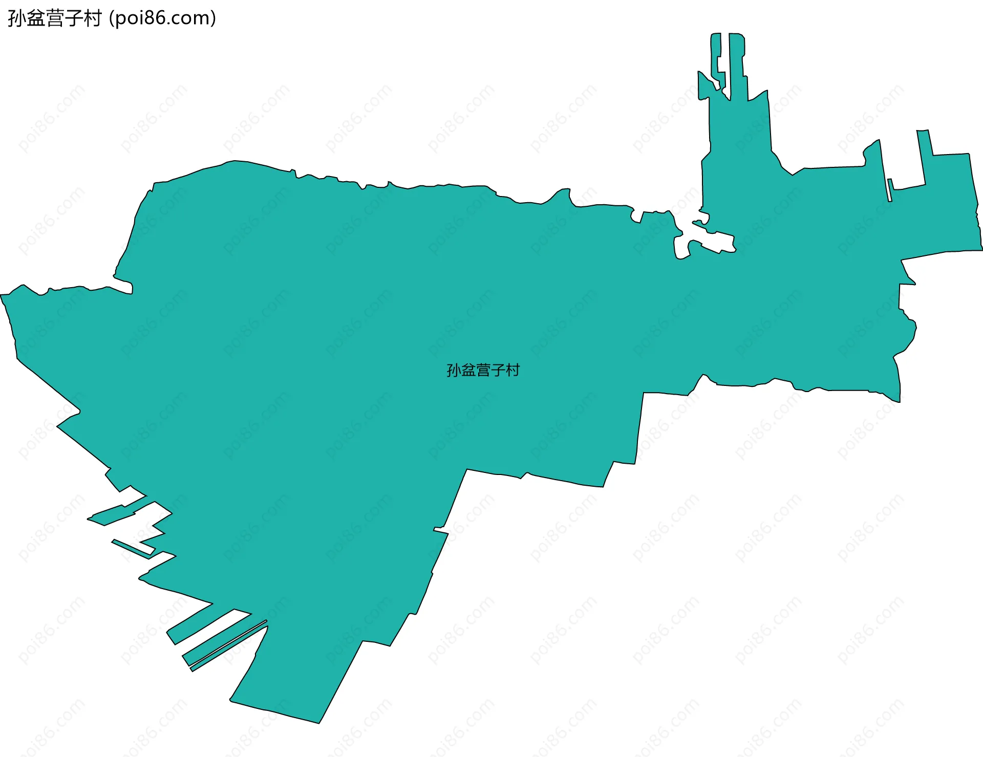 孙盆营子村边界地图
