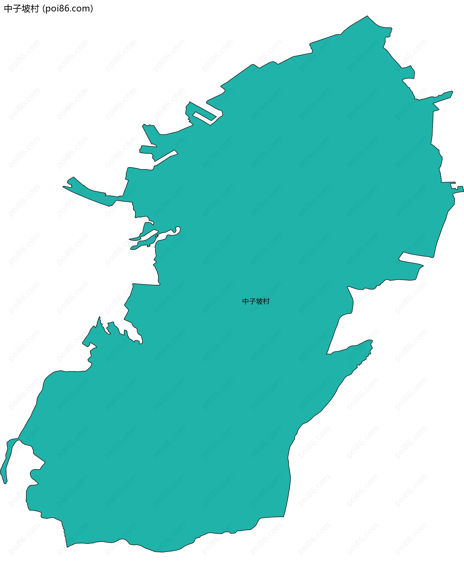中子坡村边界地图