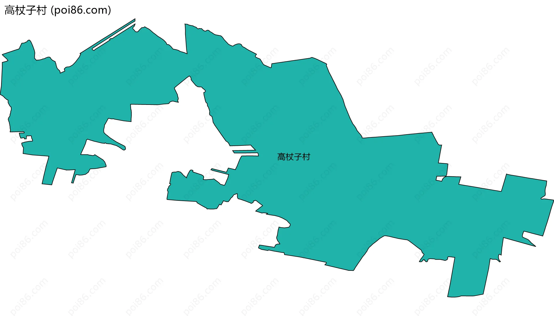 高杖子村边界地图