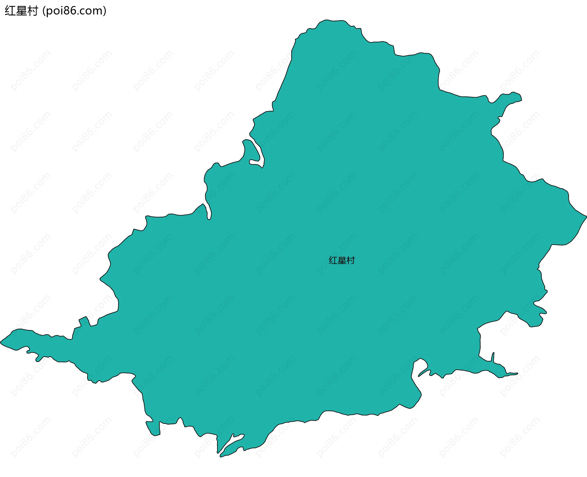 红星村边界地图