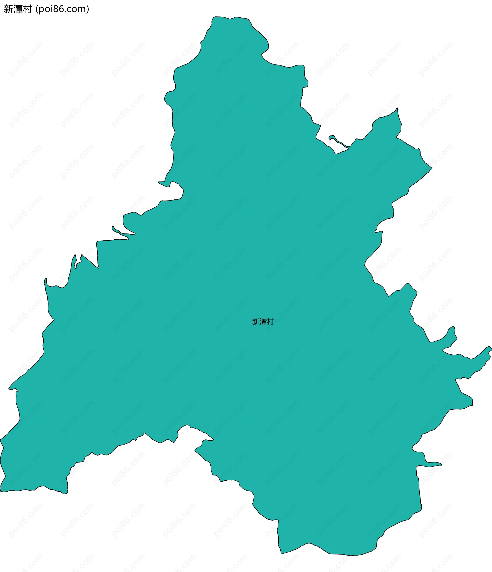 新潭村边界地图