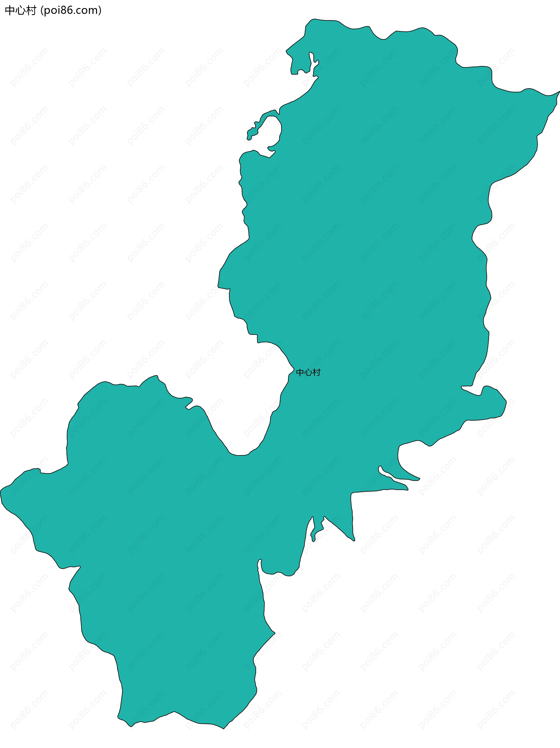 中心村边界地图