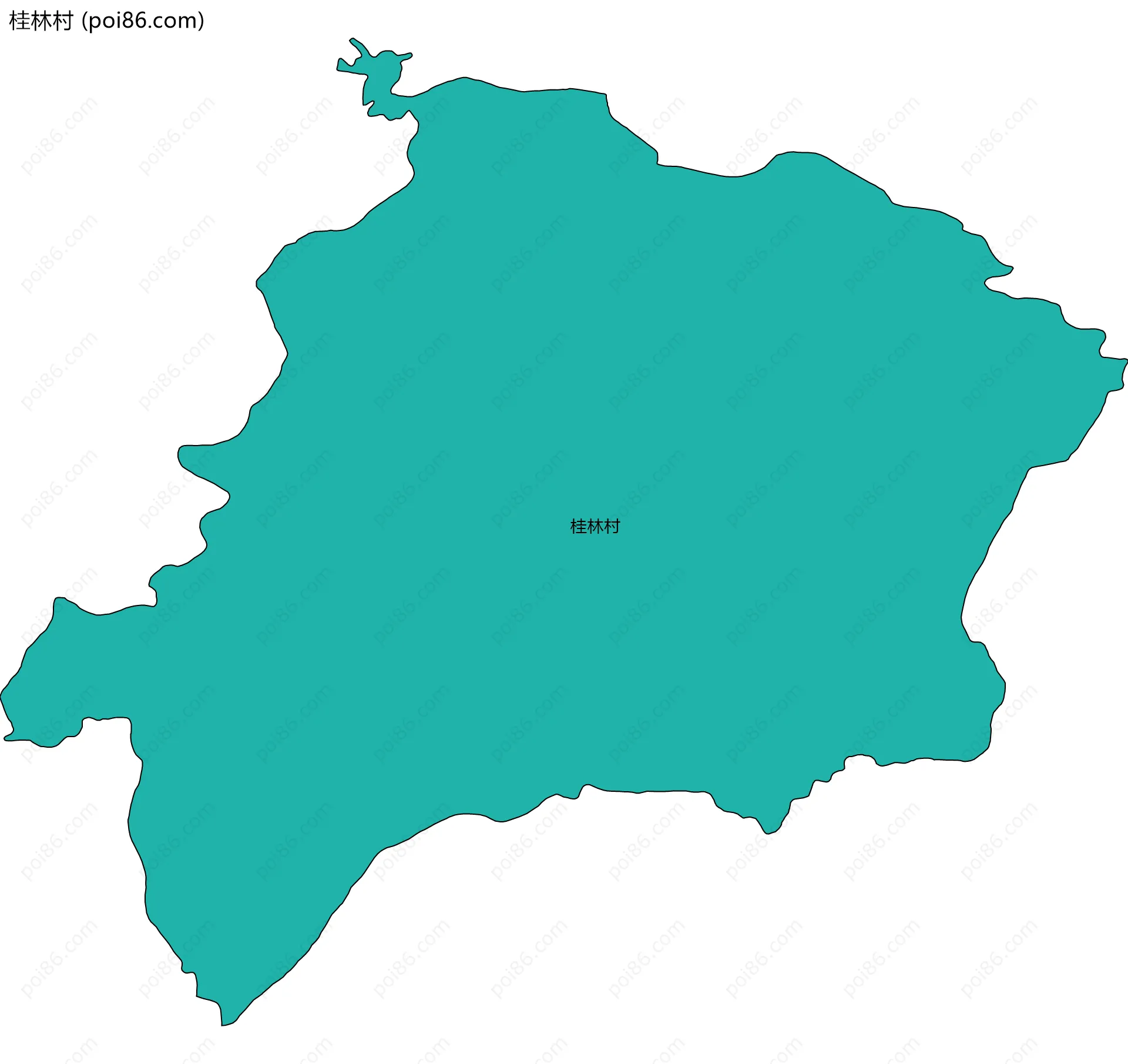 桂林村边界地图