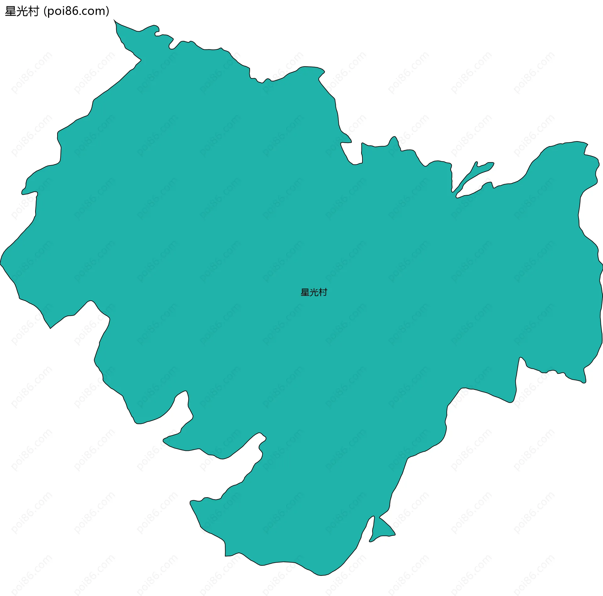 星光村边界地图