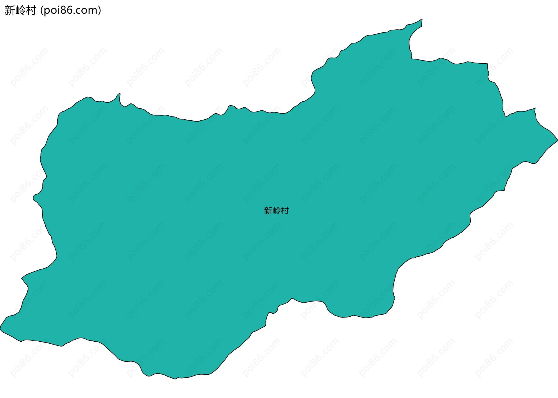 新岭村边界地图