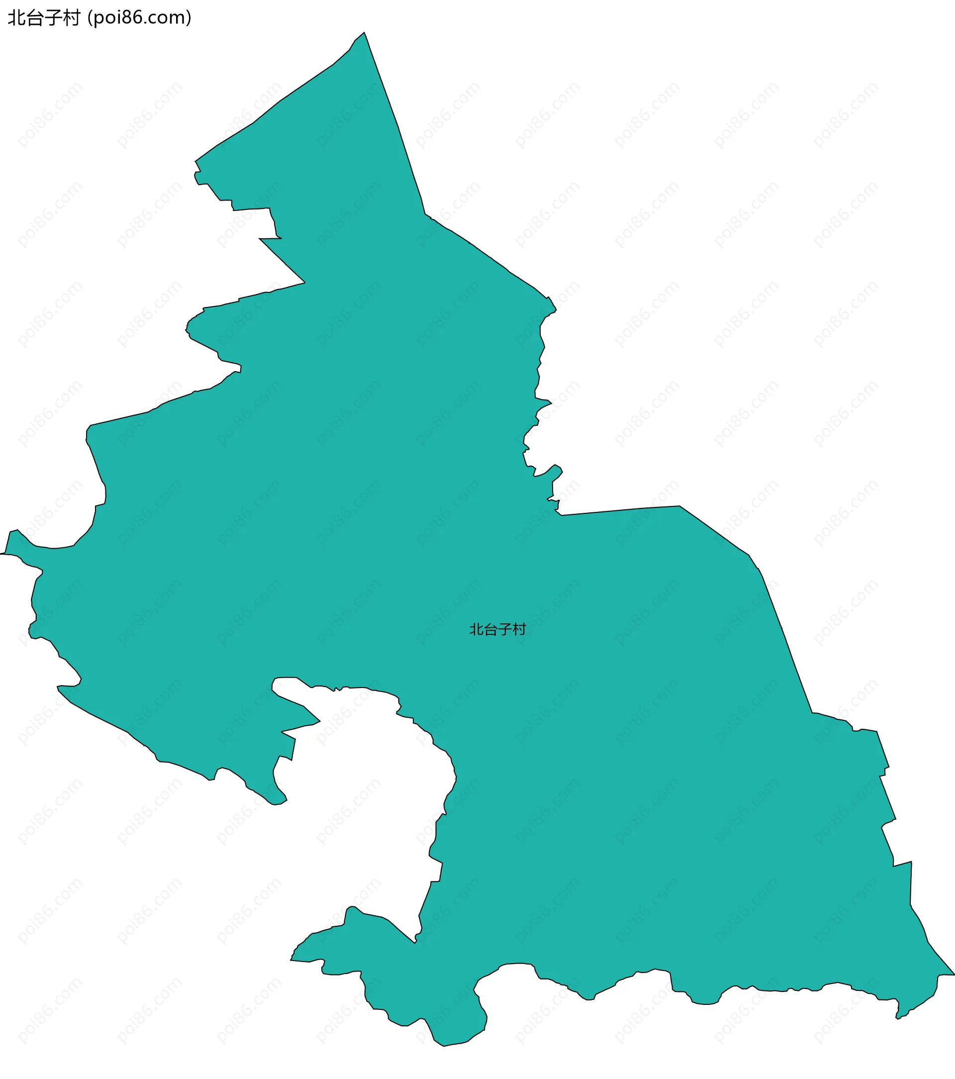 北台子村边界地图