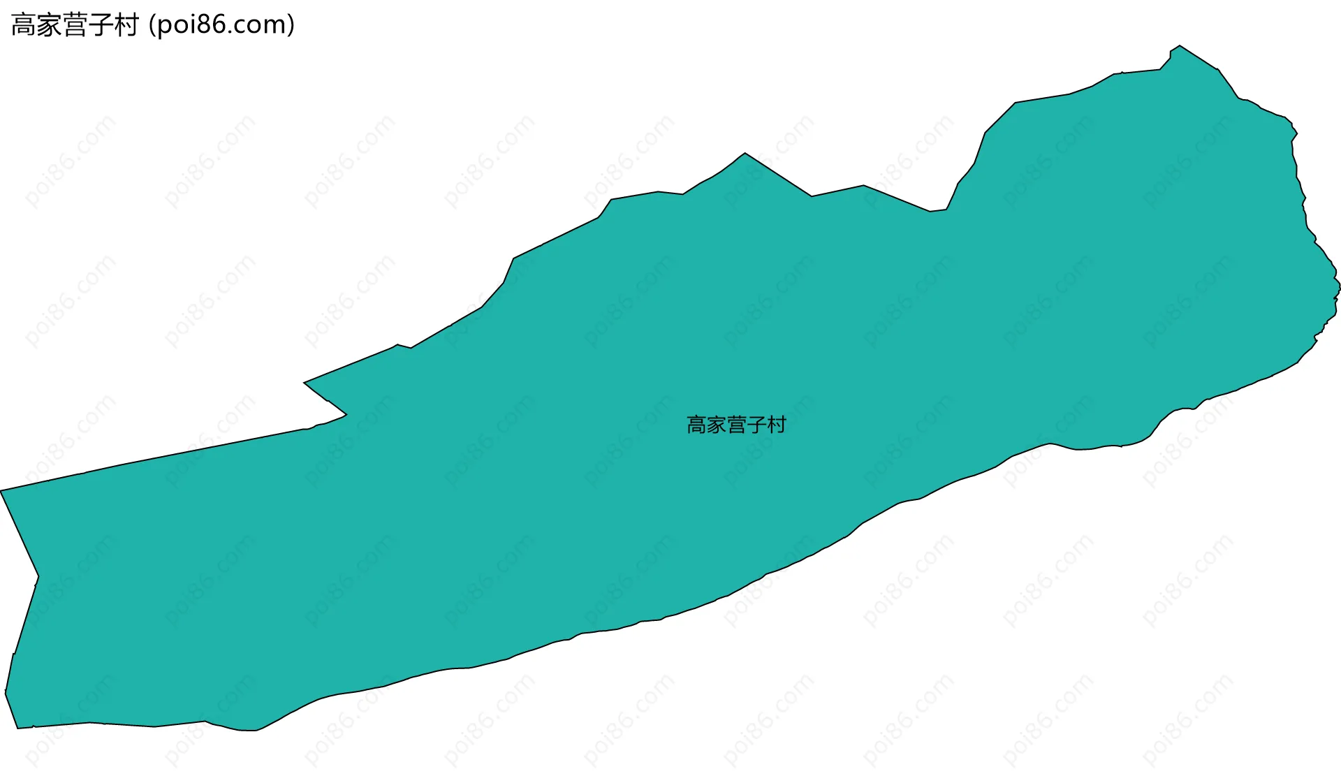 高家营子村边界地图