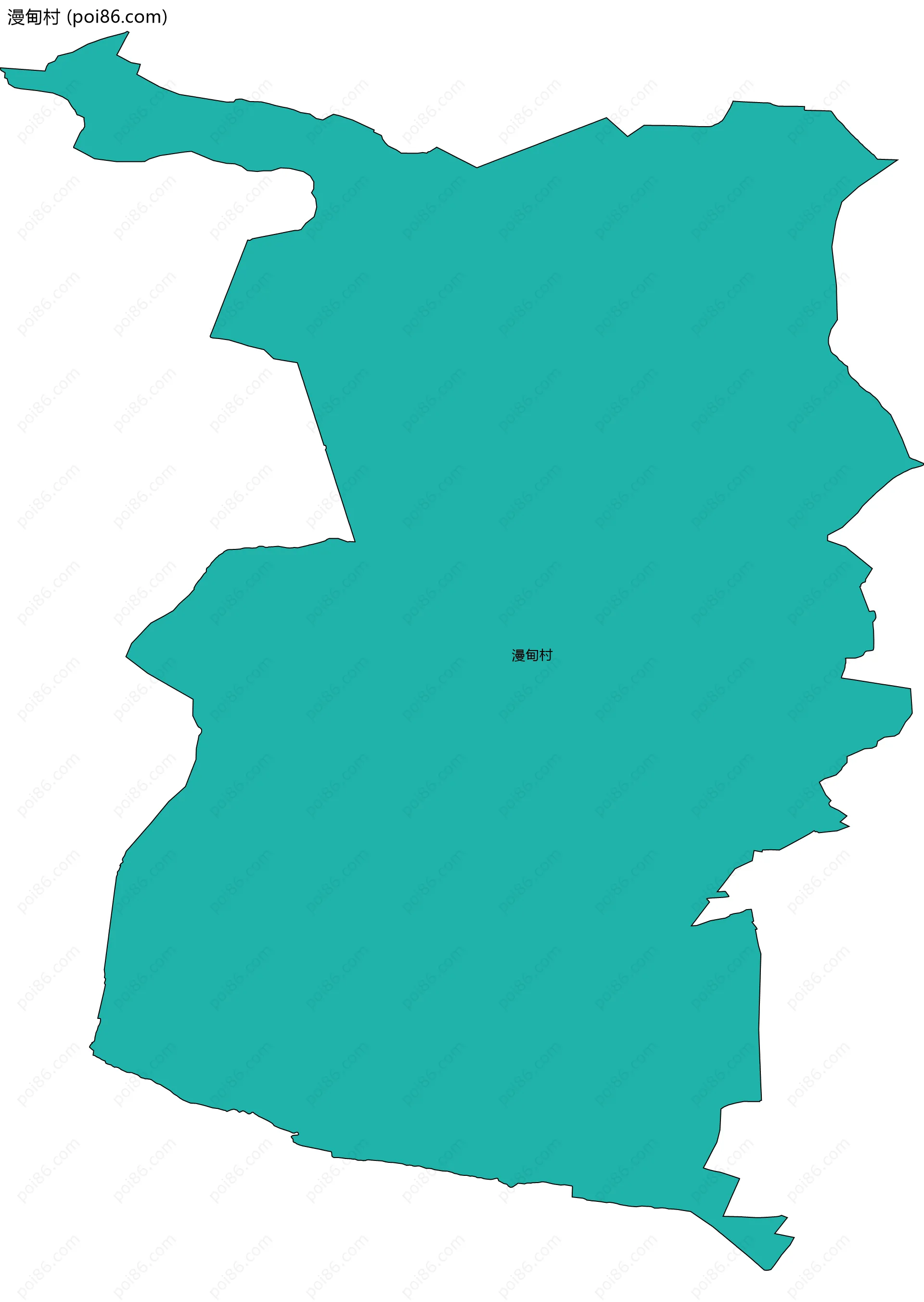 漫甸村边界地图