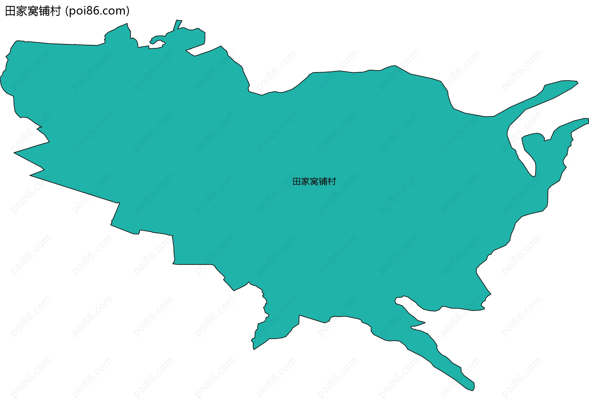 田家窝铺村边界地图