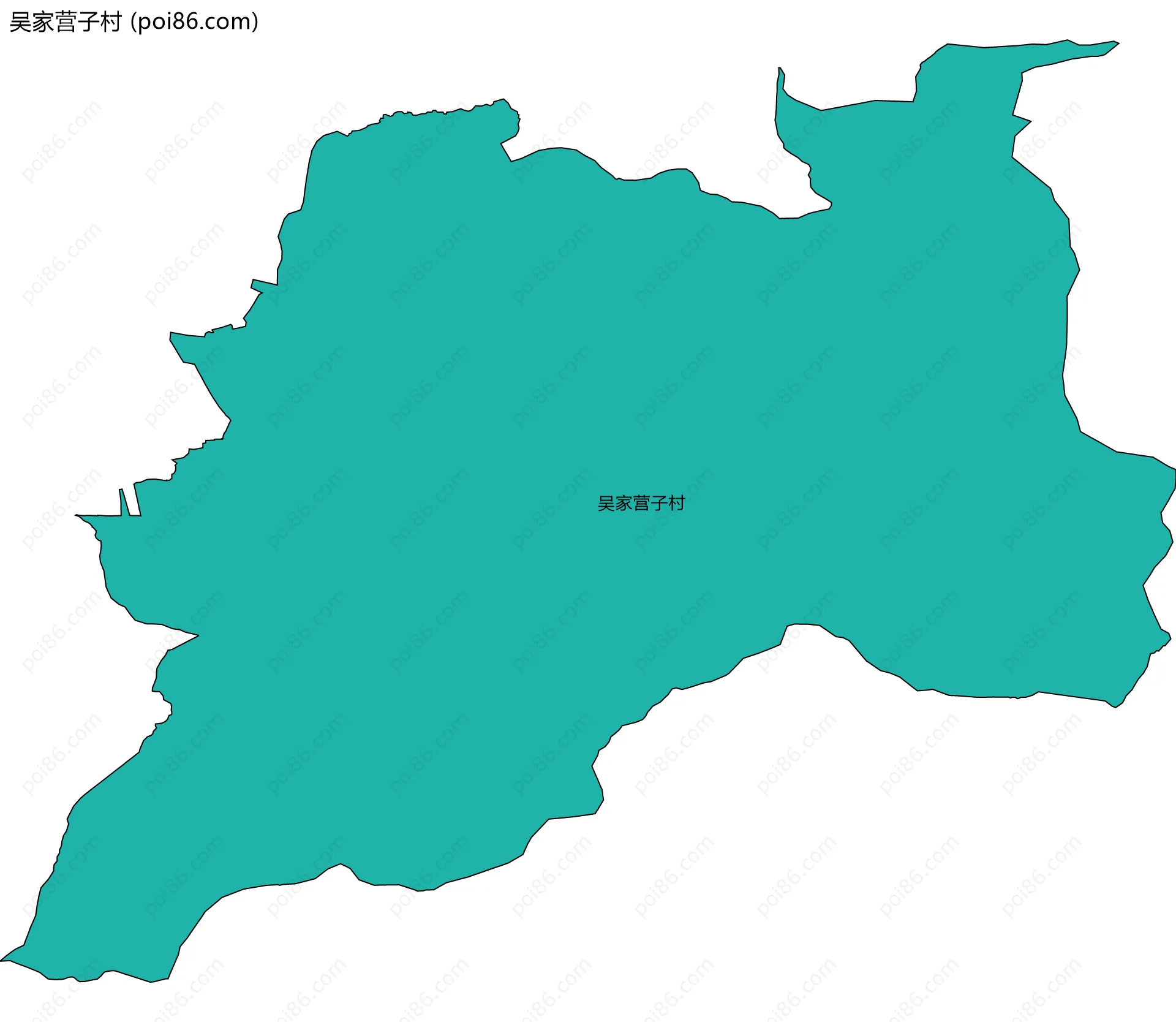 吴家营子村边界地图