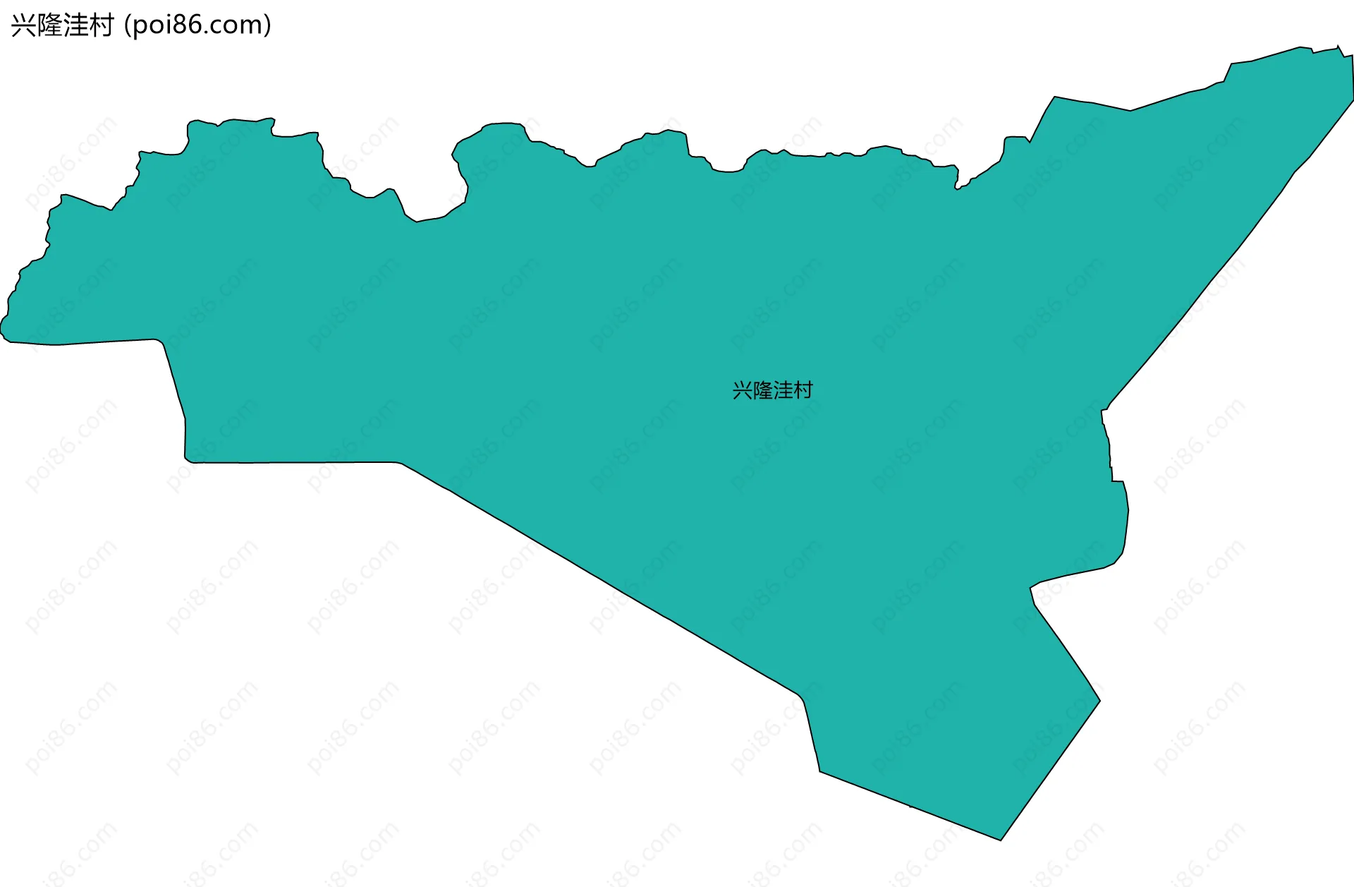 兴隆洼村边界地图