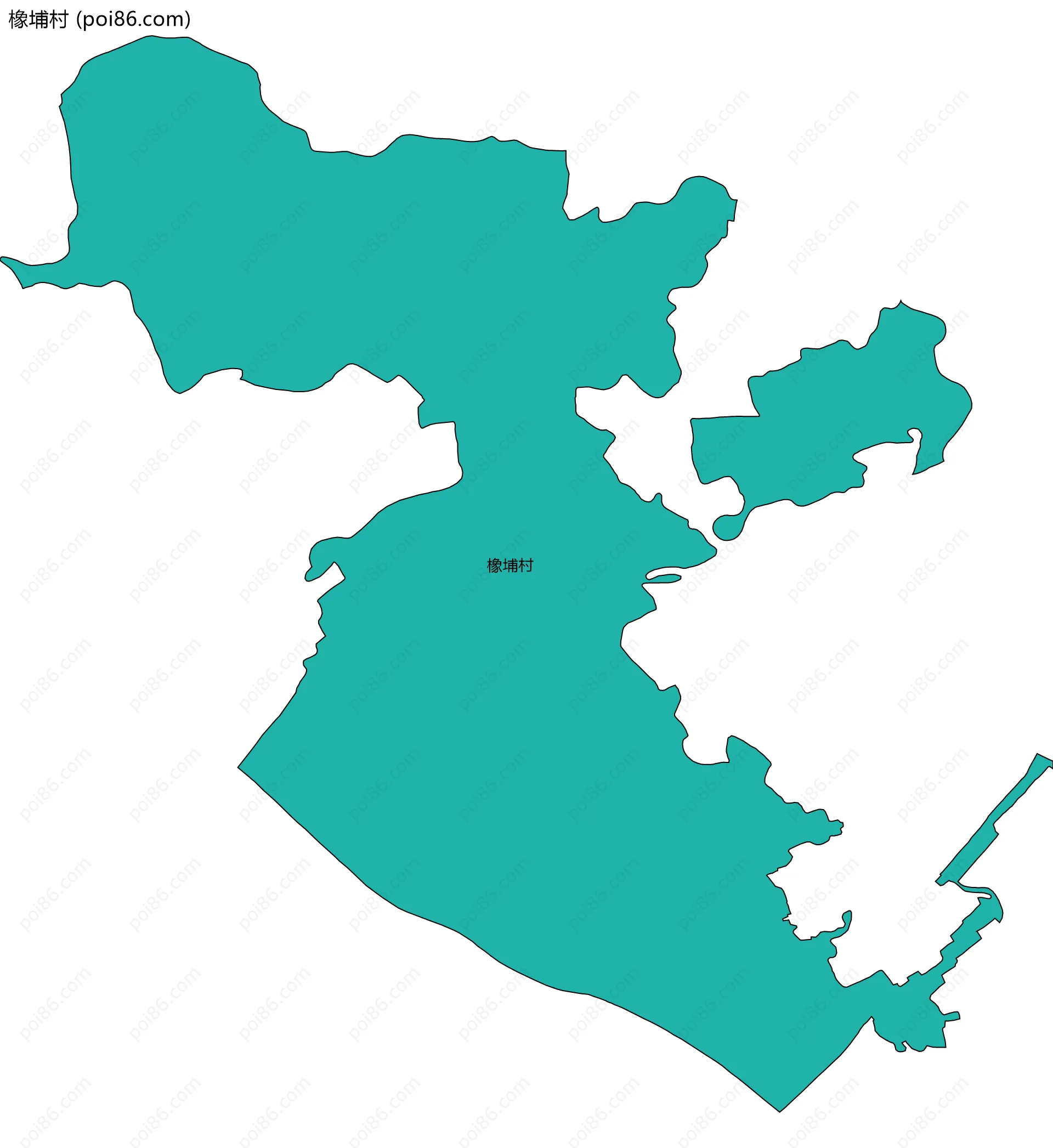 橡埔村边界地图