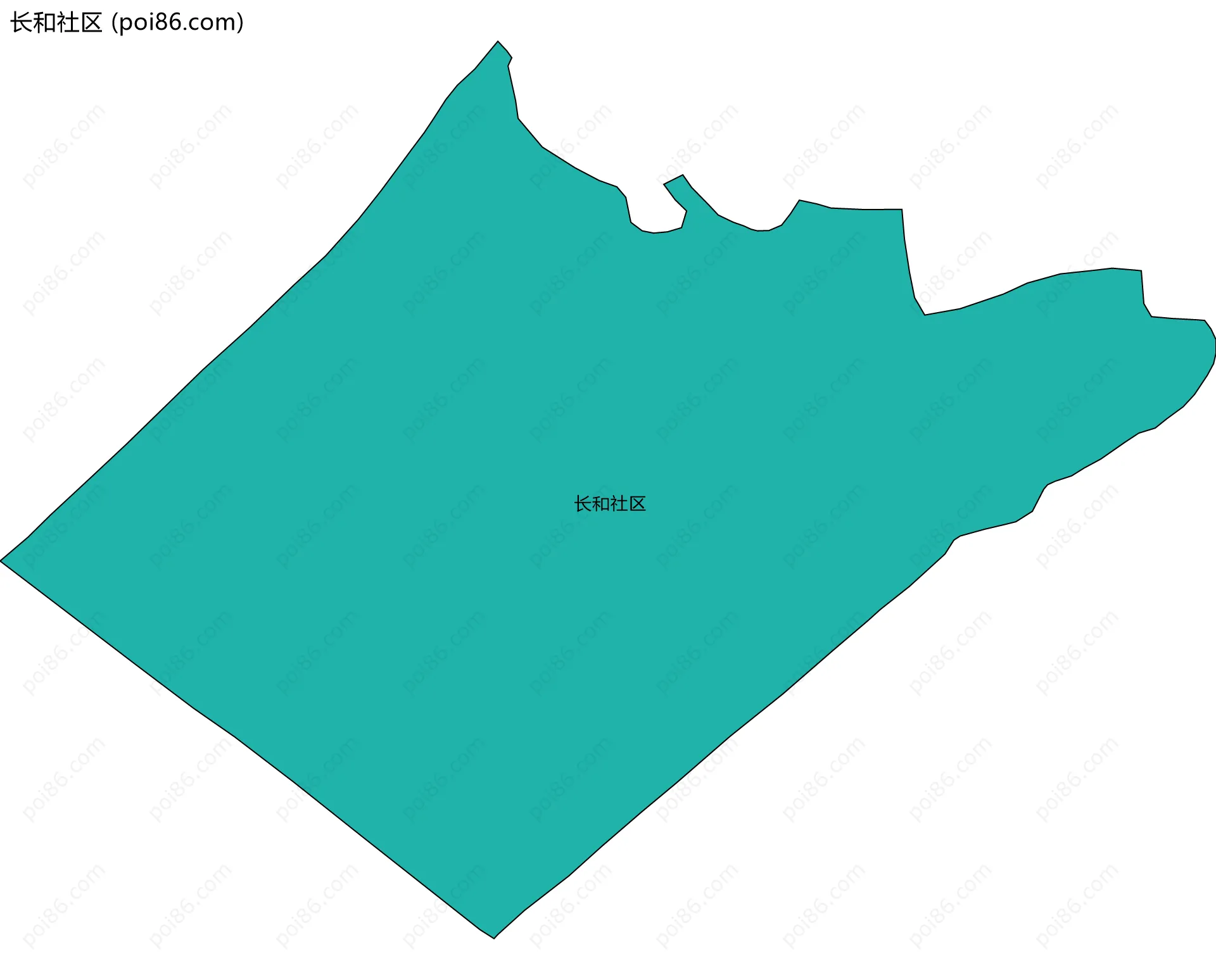 长和社区边界地图