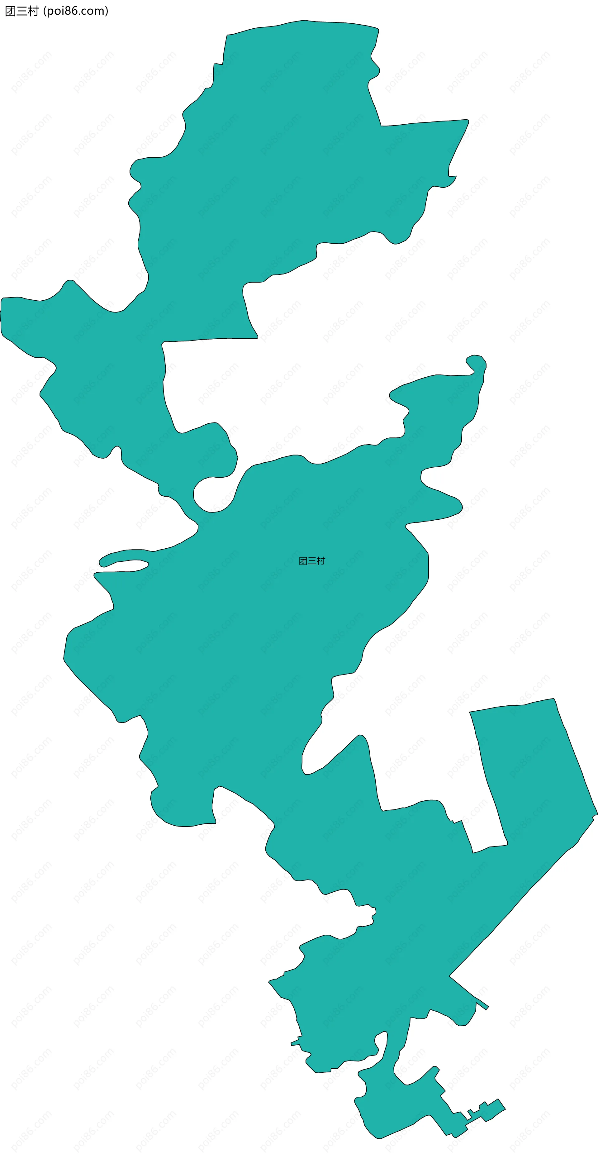 团三村边界地图