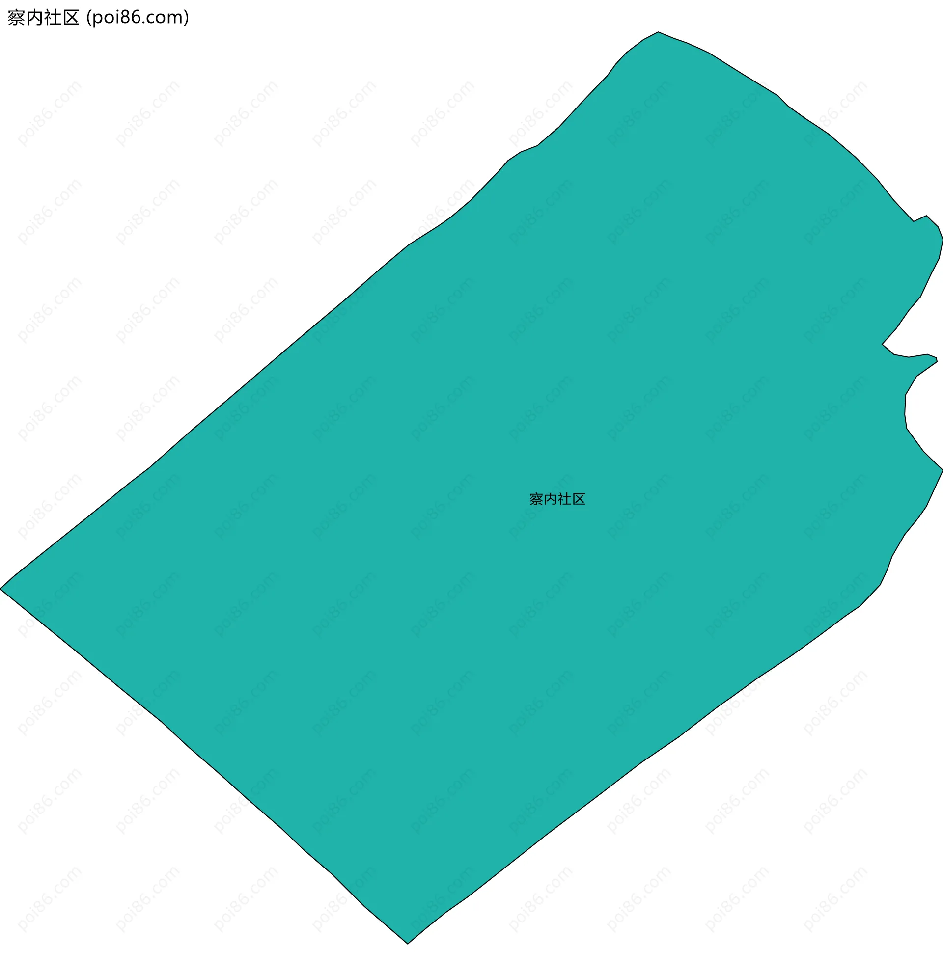 察内社区边界地图