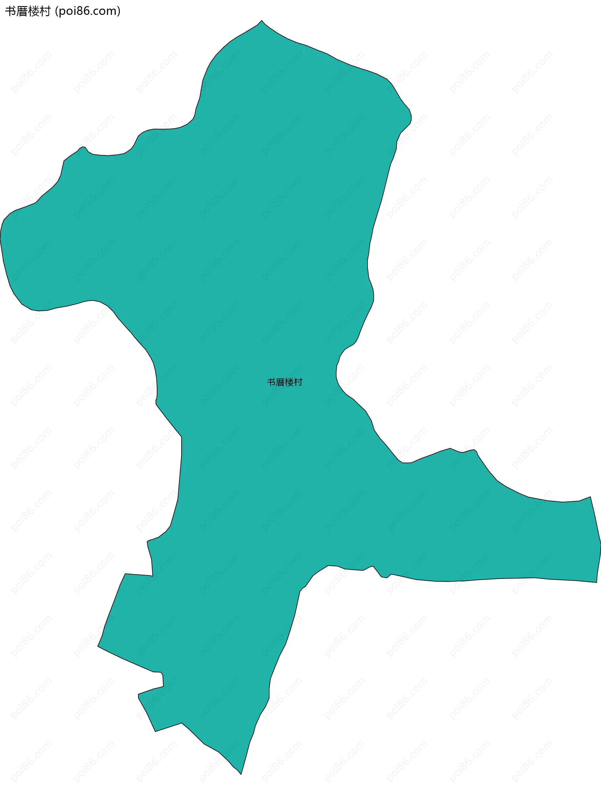 书厝楼村边界地图