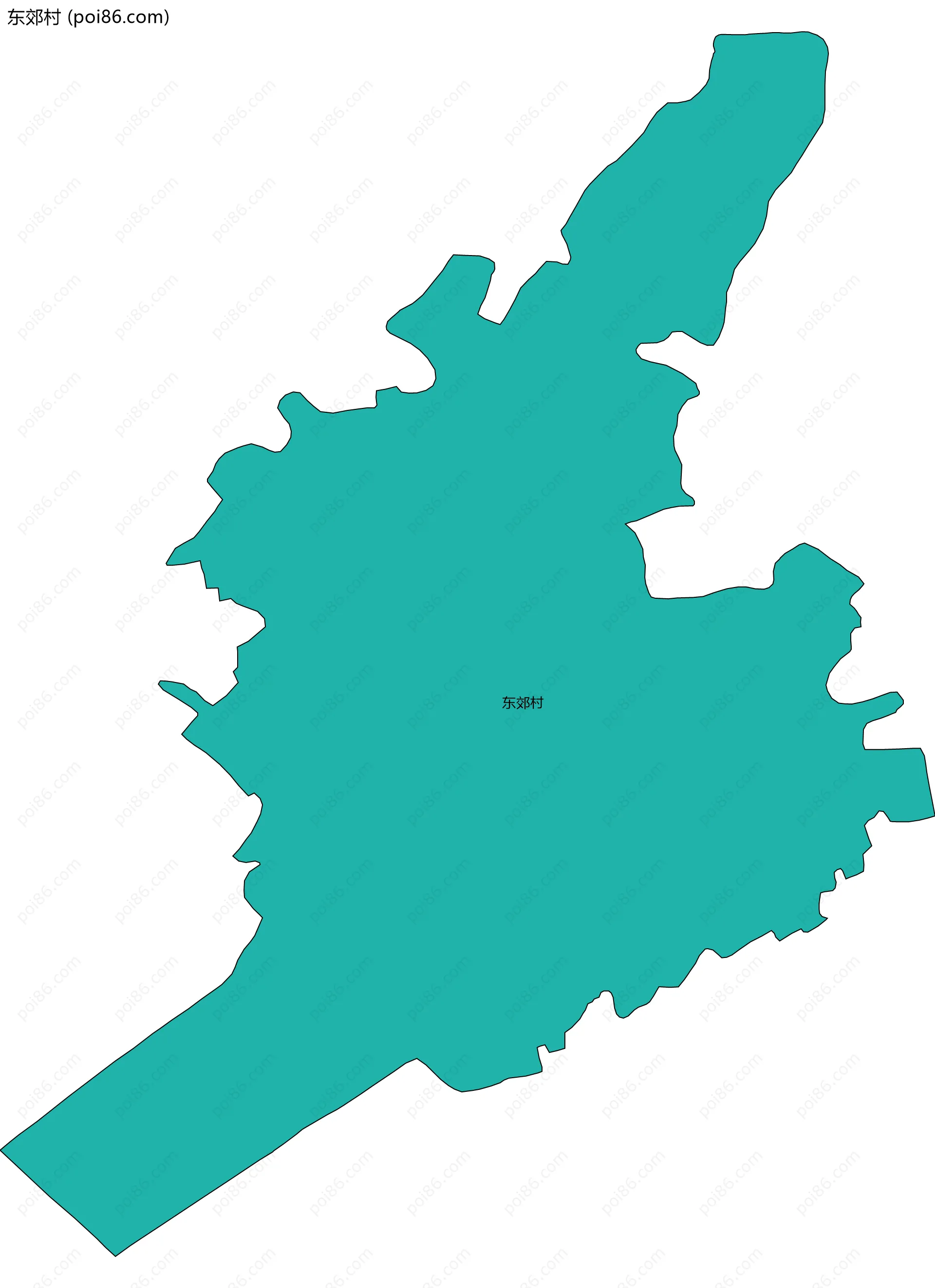 东郊村边界地图
