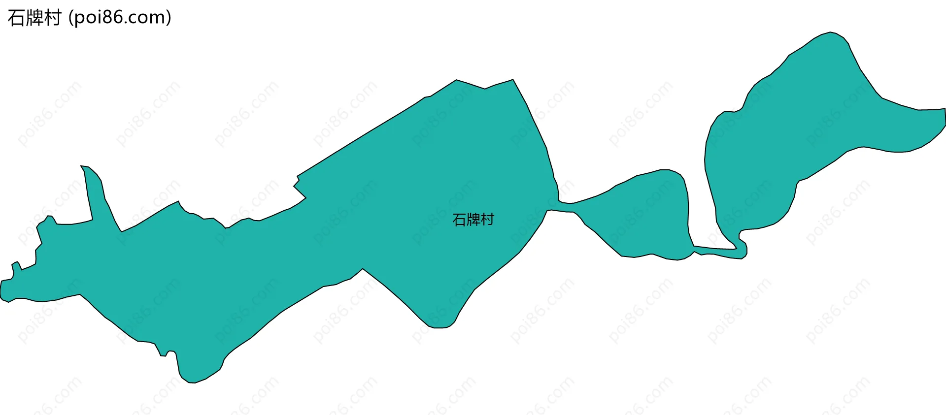 石牌村边界地图