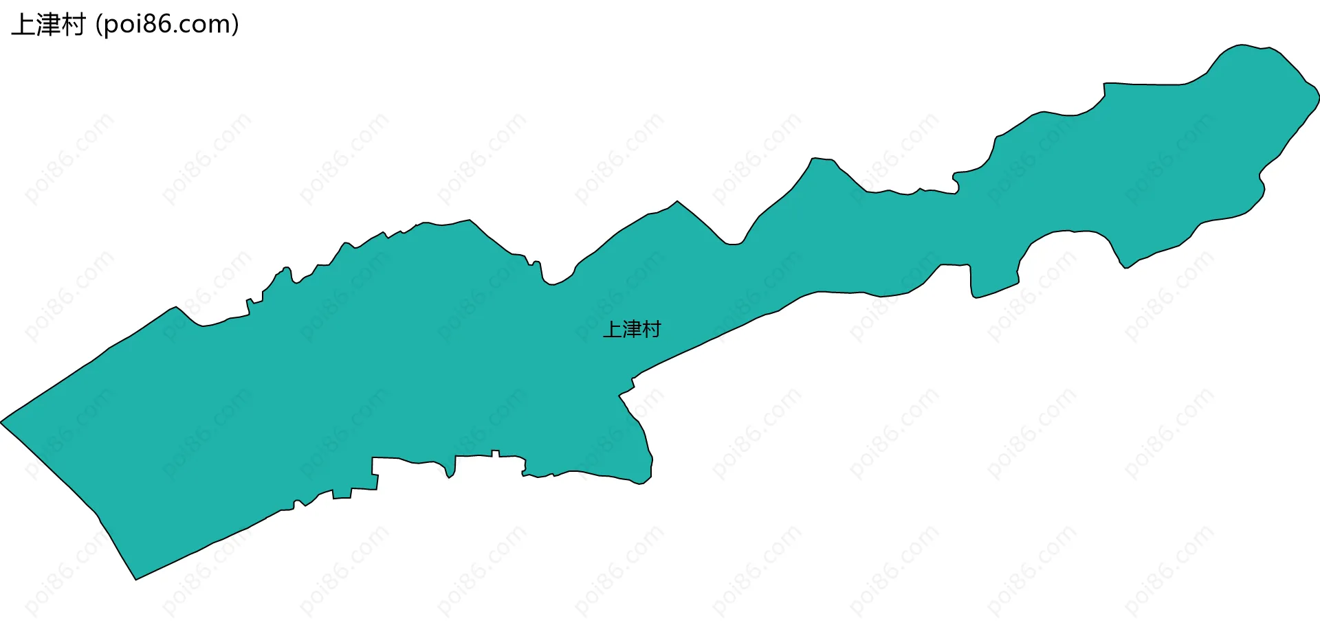 上津村边界地图