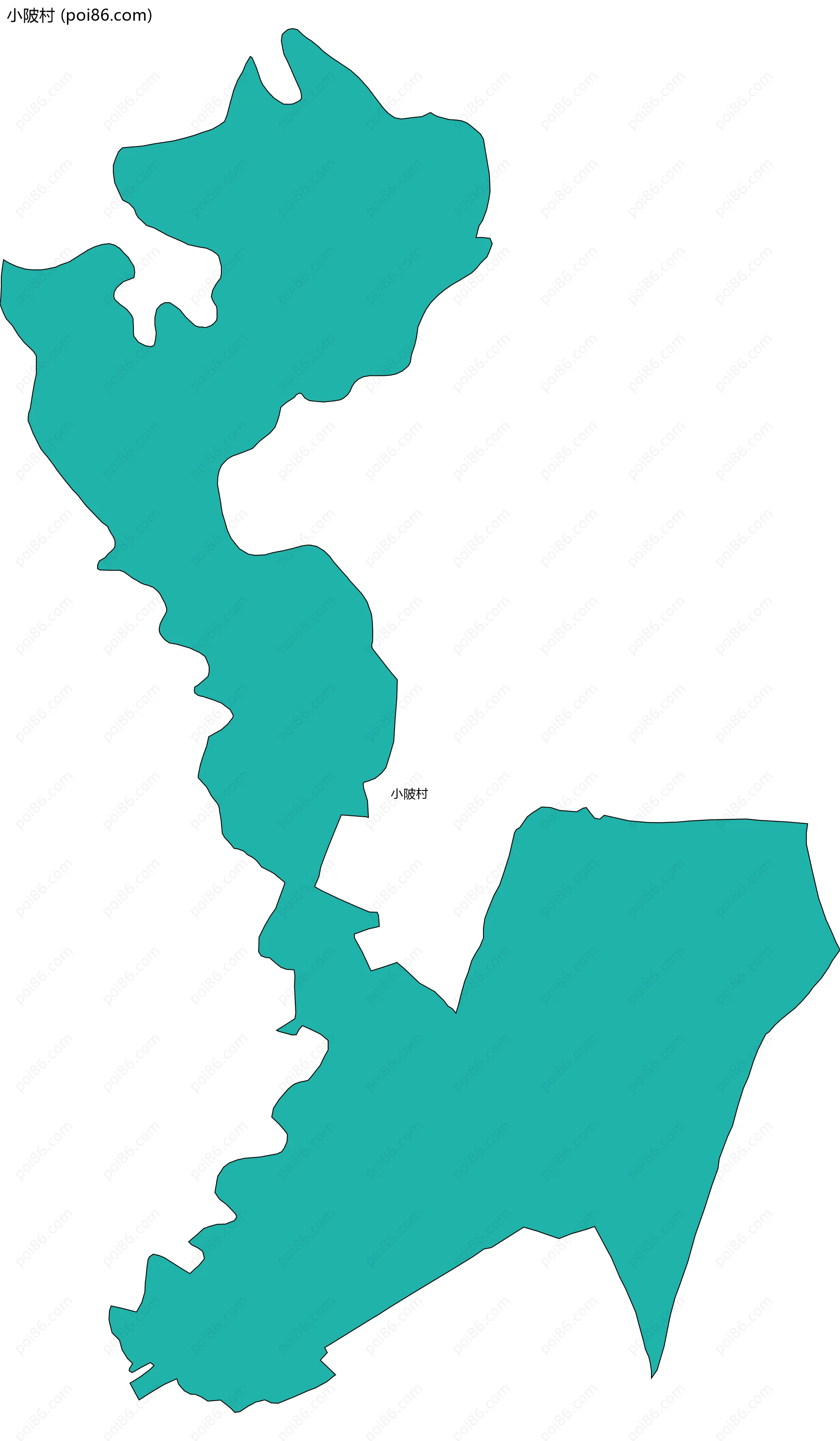 小陂村边界地图