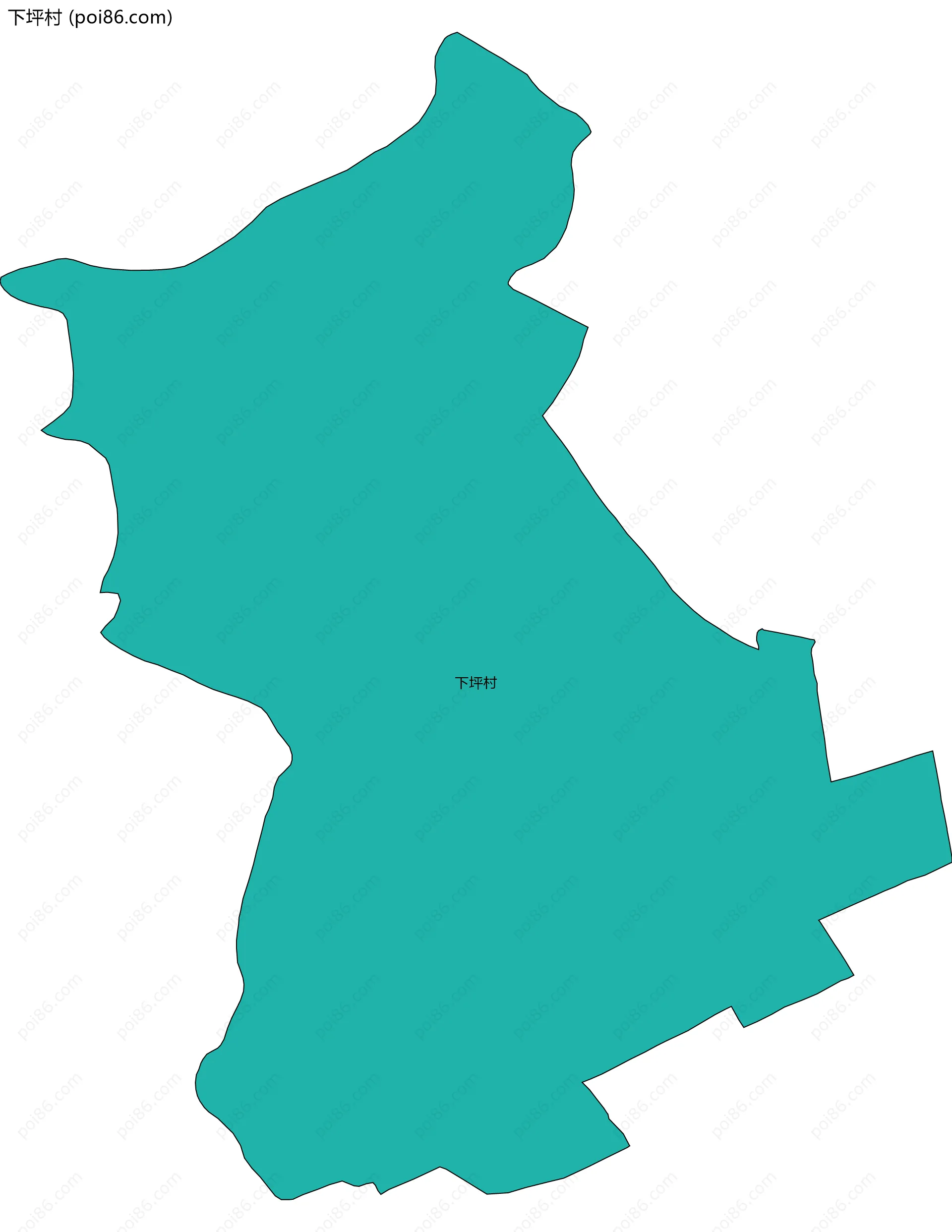 下坪村边界地图