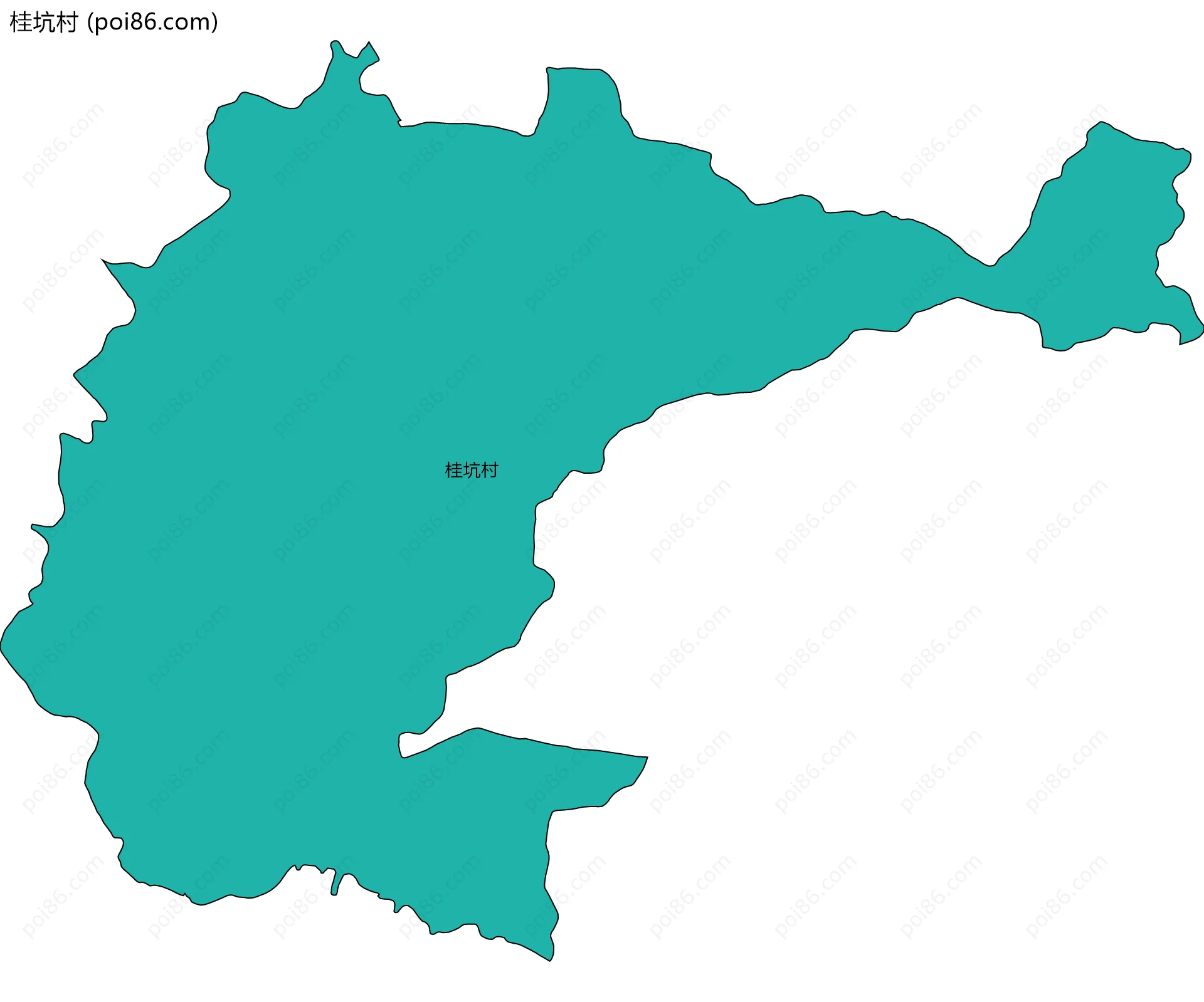 桂坑村边界地图