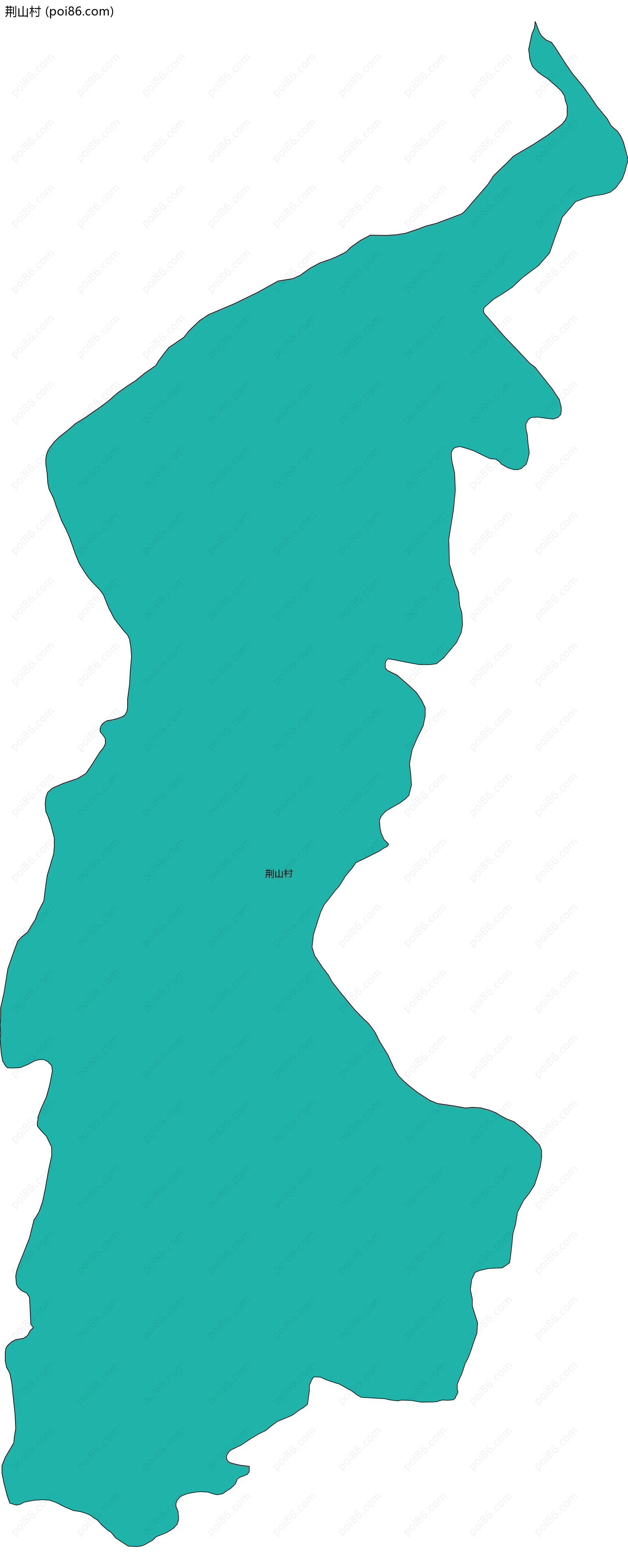 荆山村边界地图