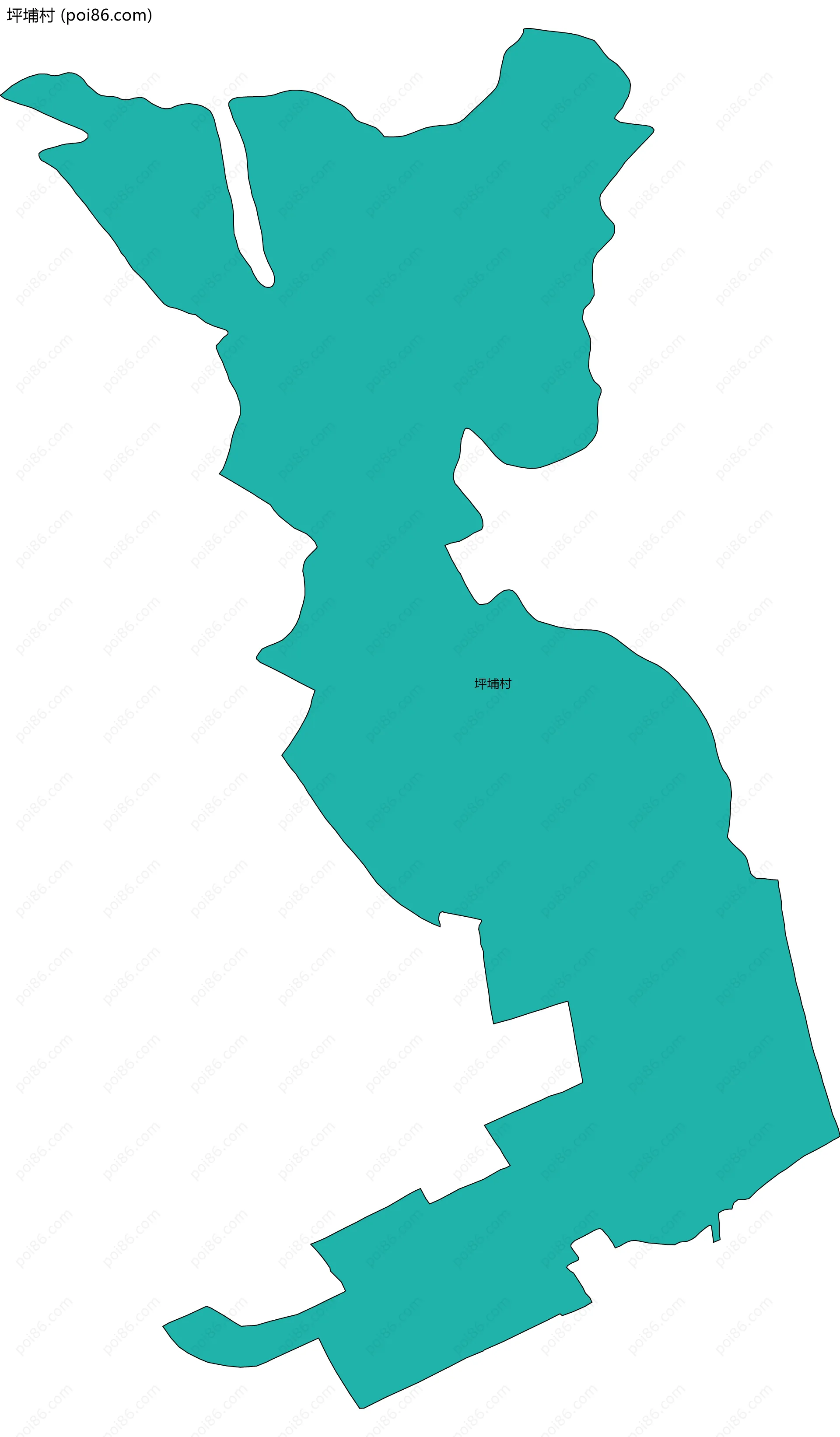 坪埔村边界地图